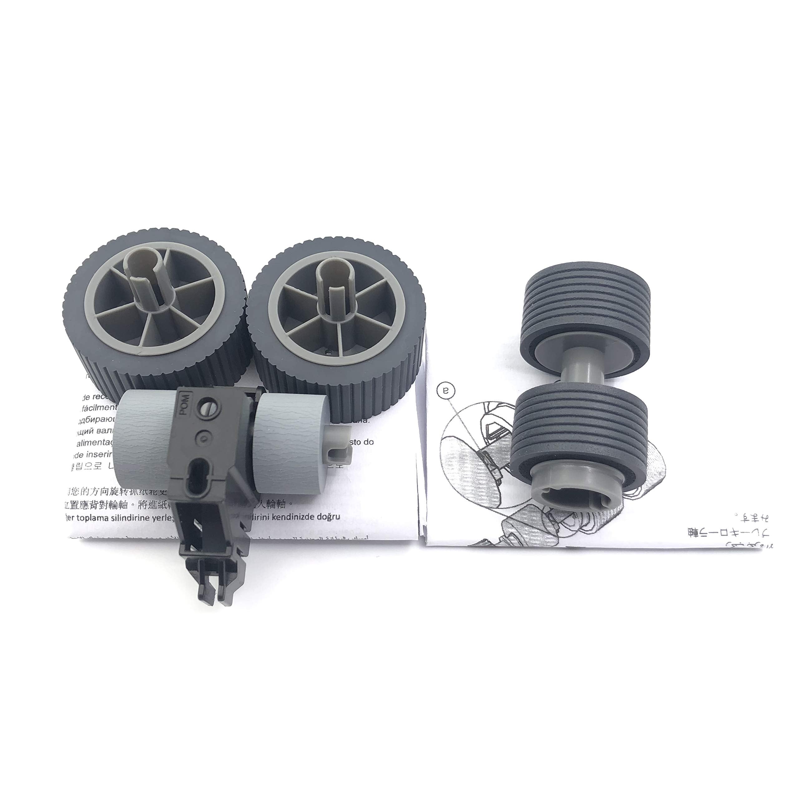 Oklili 1Set X Pa03740 K010 Pa03740 K011 Consumable Kit Pick Roller + Brake Roller Pickup Roller Separation Roller Compatible With Fujitsu Fi 7600 Fi 7700 Fi 7700S