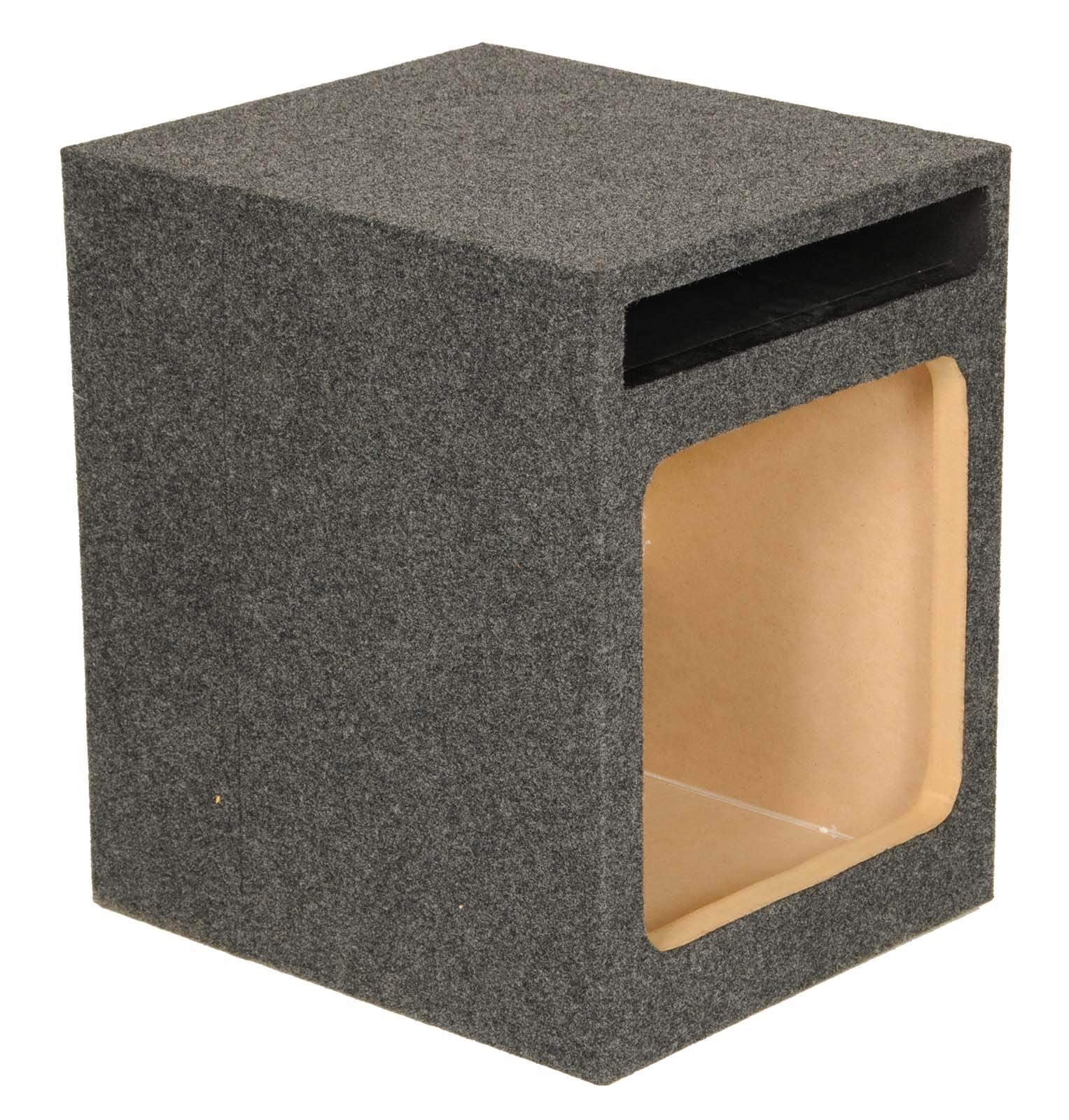 Qpower Empty Woofer Box Single 12'' Square;Vented;Mdf