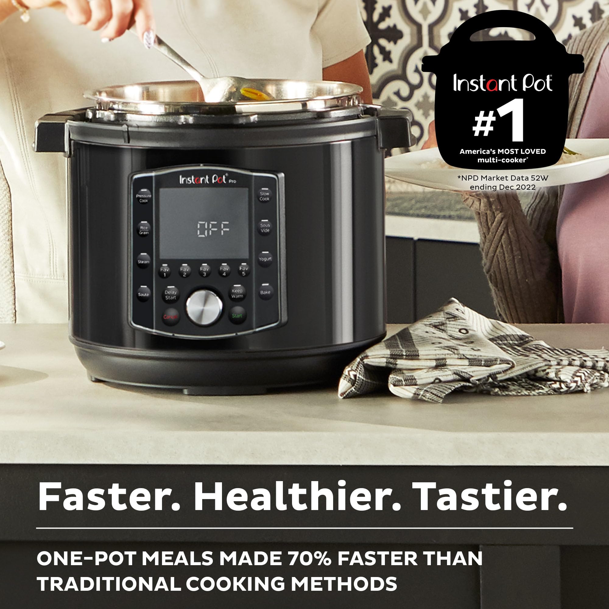 Instant Pot Pro 10 In 1 Pressure Cooker, Slow Cooker, Ricegrain Cooker, Steamer, Sauta, Sous Vide, Yogurt Maker, Sterilizer, And