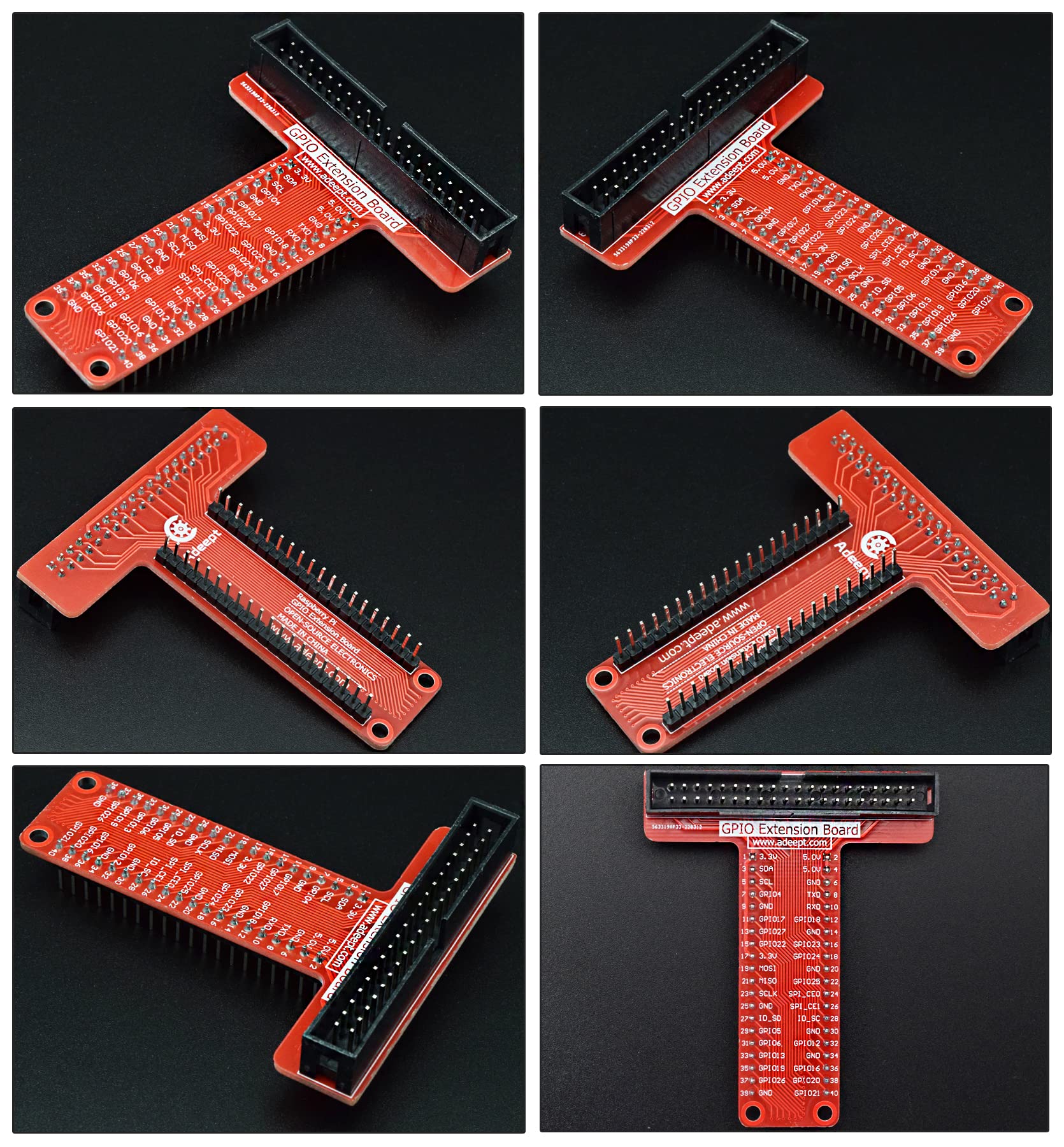 Adeept Raspberry Pi Gpio Breakout, T Type Gpio Expansion Board +830 Points Solderless Breadboard+65Pcs Jumper Cables +40Pin Rainbow Ribbon Cable, Raspberry Pi Gpio Expansion Kit