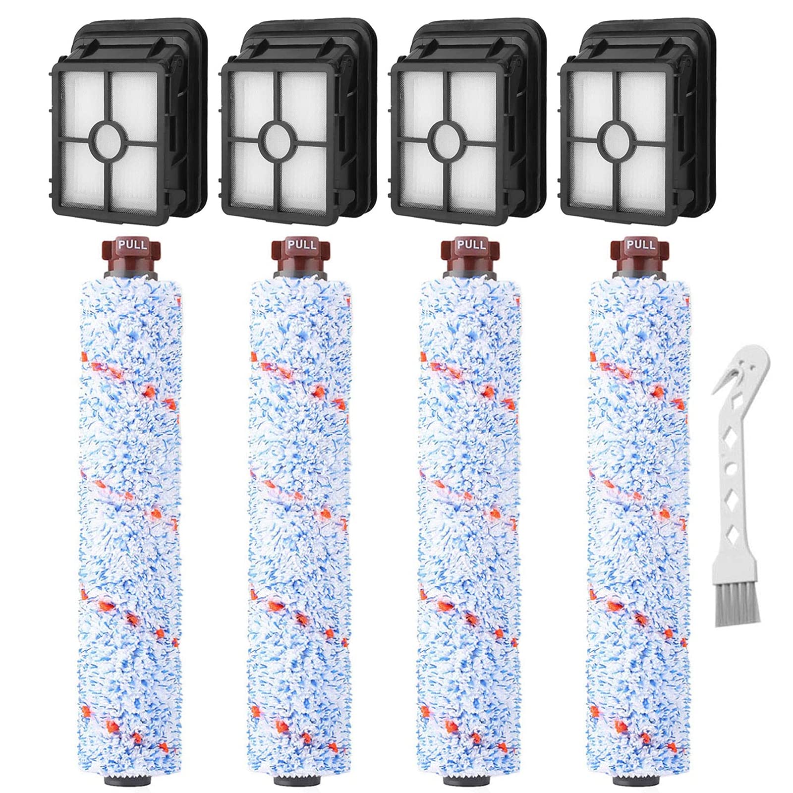 Dhoua 8 Pack Replacement Parts For Bissell Crosswave 1785 2306 2551 Series Vacuum Cleaner, 4 Pack 1868 Multi Surface Brush Rolls