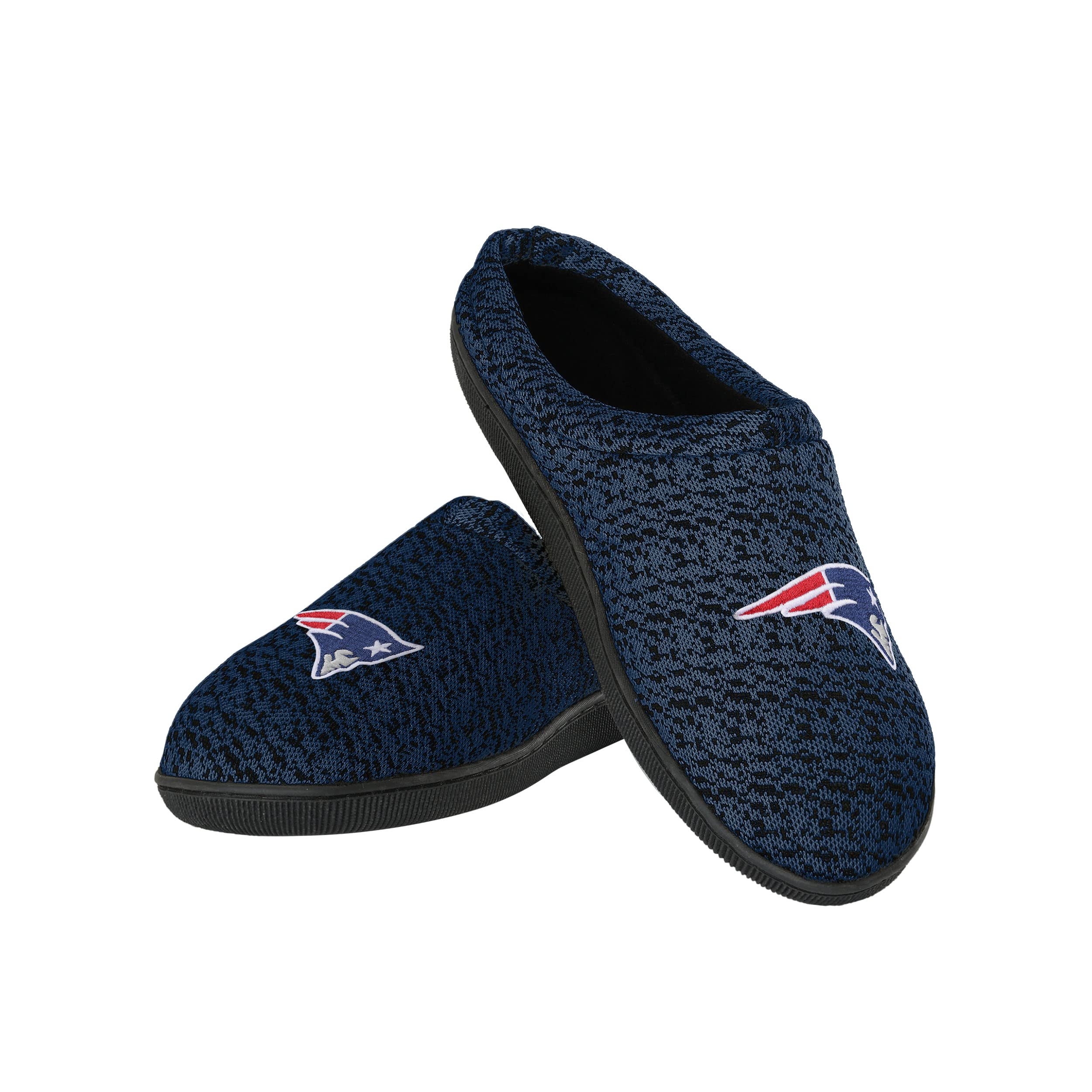Nfl New England Patriots Mens Poly Knit Cup Sole Slipper, Team Color, Small (7 8)