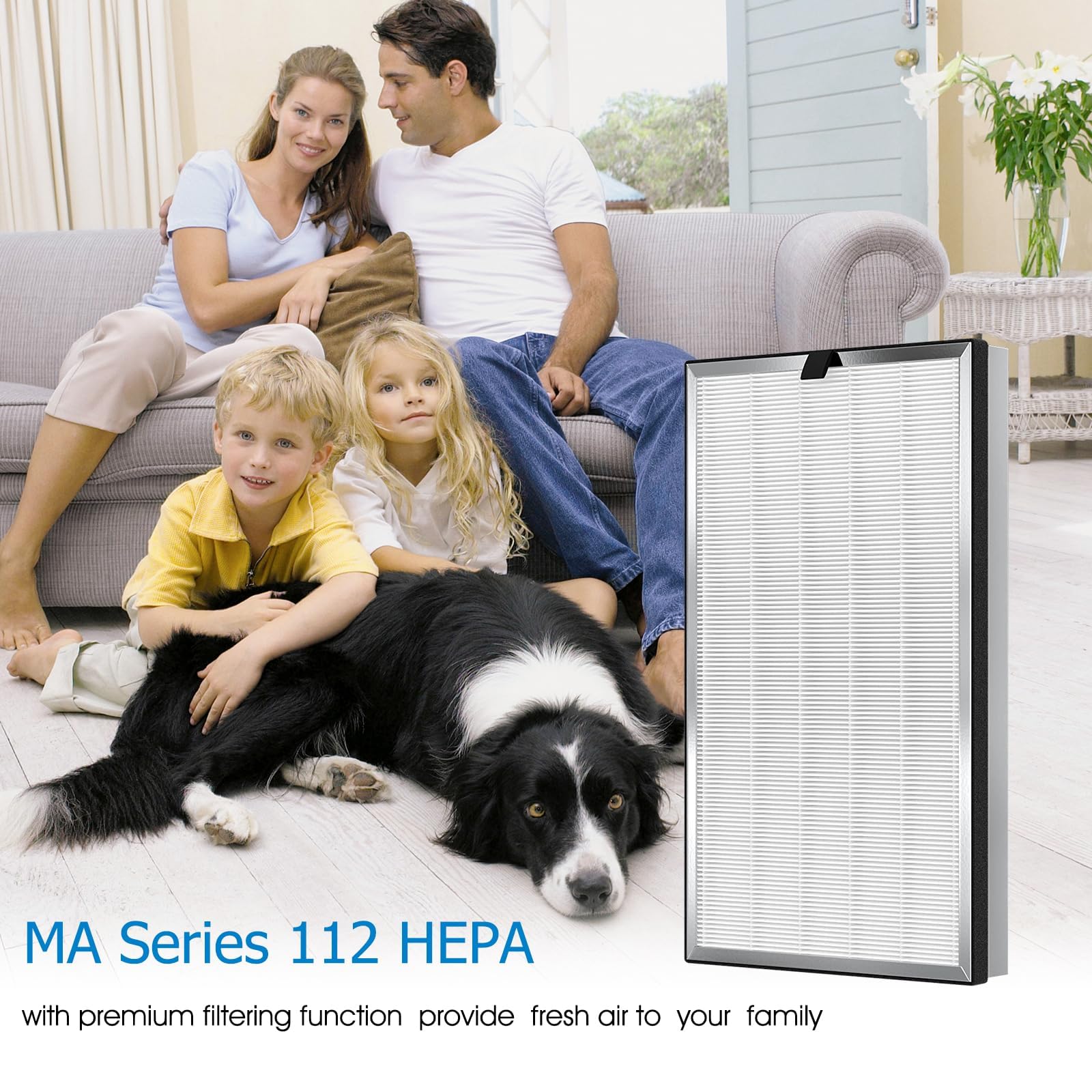 Angeloyang 2 Pack 112 Replacement Filter Compatible With 112 Replacement Filter Air Purifier V2.0, 3 In 1 Filter Made Of Pre Fil