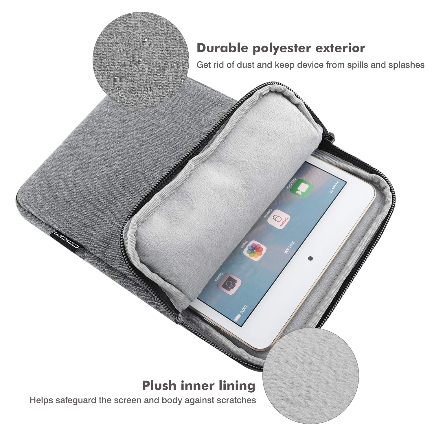 Moko 9-11 Inch Tablet Sleeve Bag Carrying Case Fits New 11Inch Ipad Air M3, Ipad A16 2025, Ipad Pro 11 M4, Air 5/4/3, Ipad 10/9/