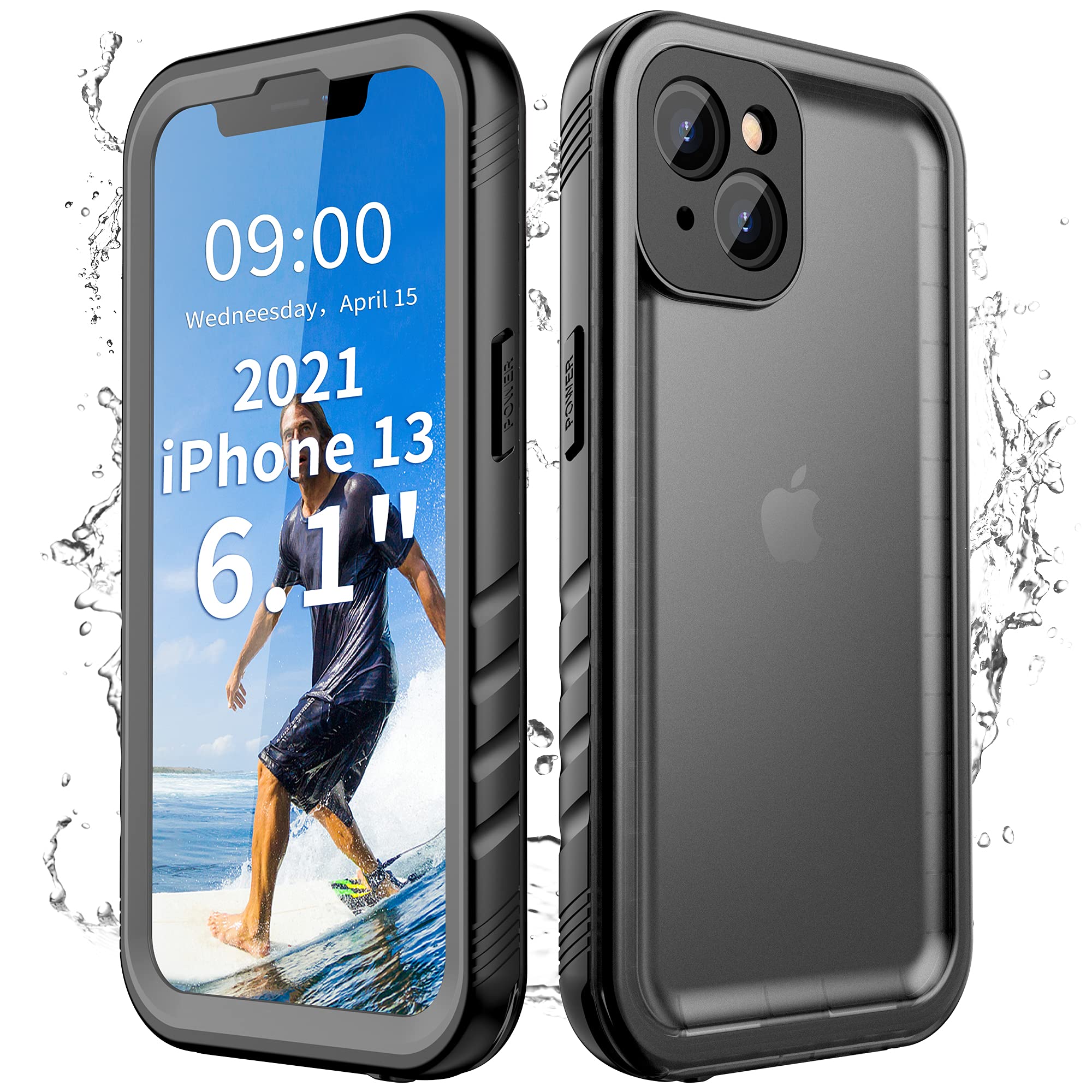 Cozycase TOP Military Protective Case for iPhone 13 IP68 Waterproof Heavy Duty 360 Shockproof Full Body With Screen Camera Prote
