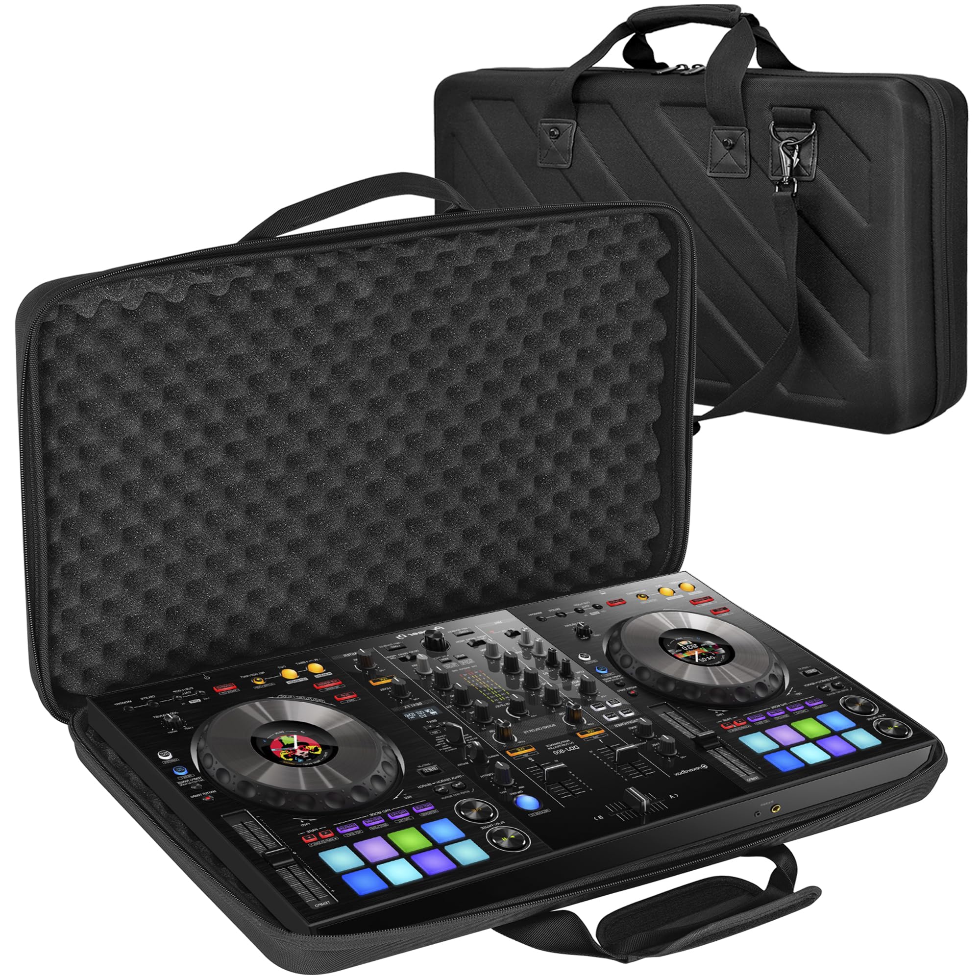 ITHWIU Lightweight Molded Hard Storage Case Fits Pioneer DDJ 1000, 1000SRT DJ Controllers Carrying Case Black