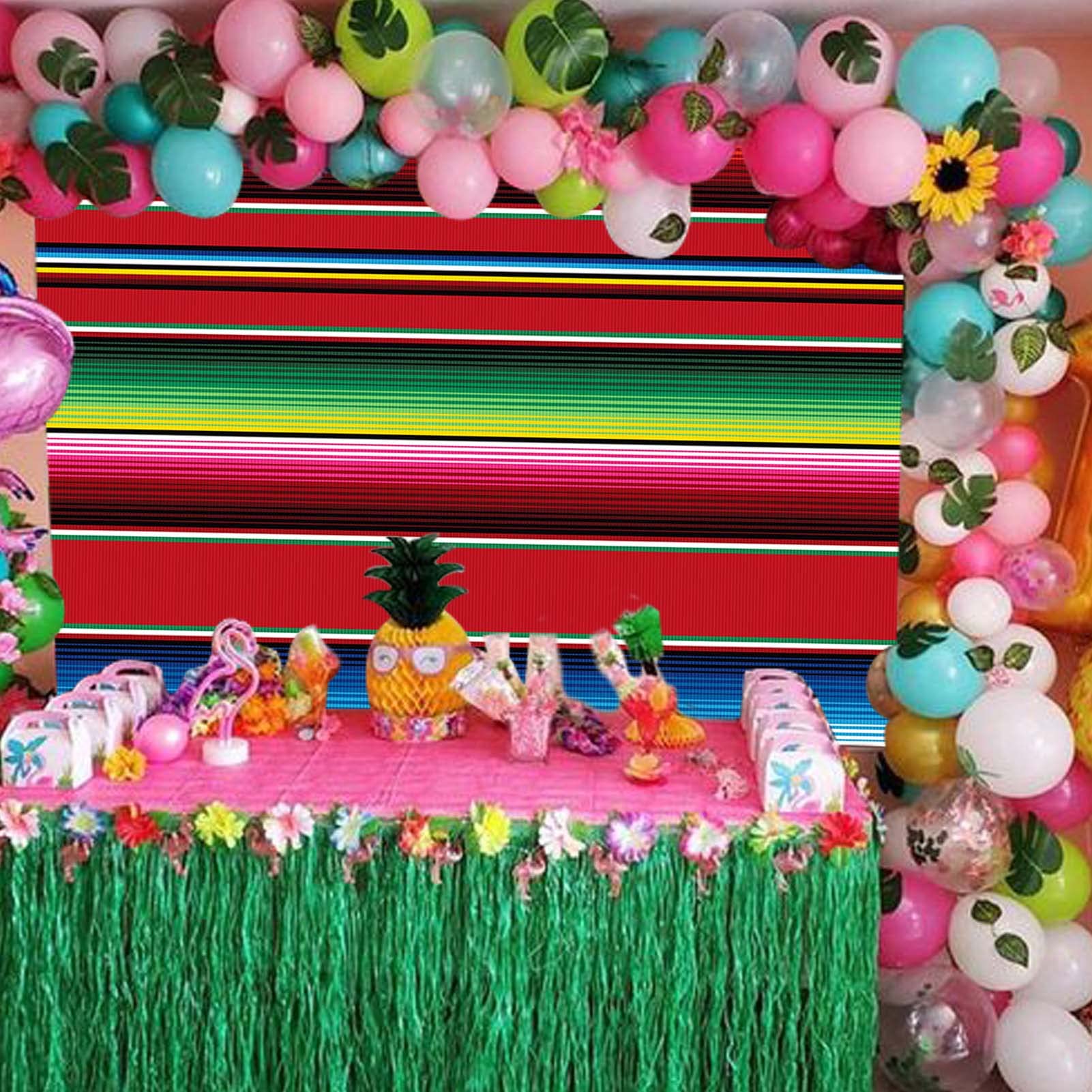 Maqtt 72X60In Mexican Theme Party Striped Backdrop Fiesta Cinco De Mayo Background Party Decoration For Cake Table Decor Photo B