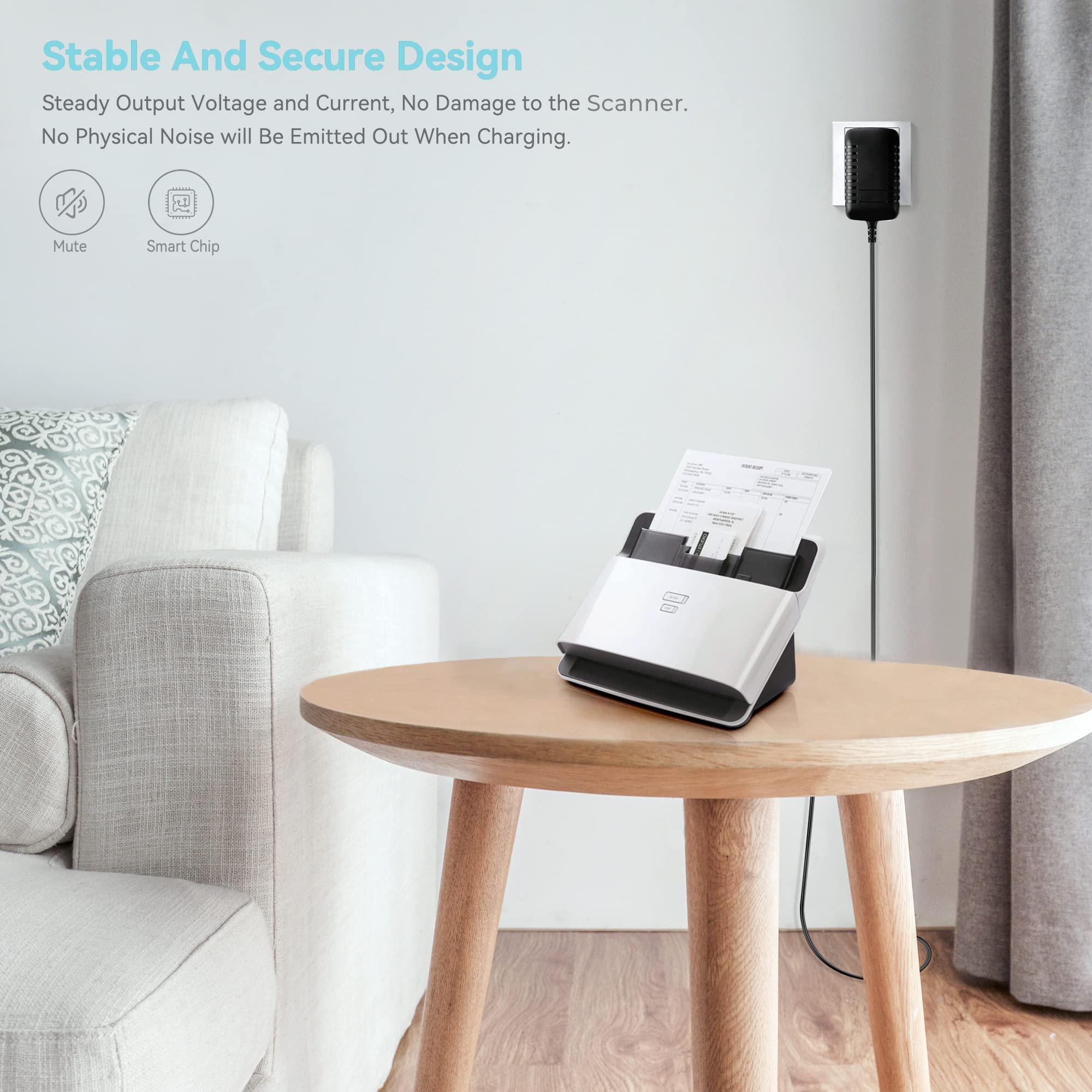 Sllea Ac/Dc Adapter For Neat Neatdesk Nd 1000 Neatconnect Nc 1000 Scanner Sys1308 2424 W2 Power Supply Cord Cable Ps Wall Home Charger Psu