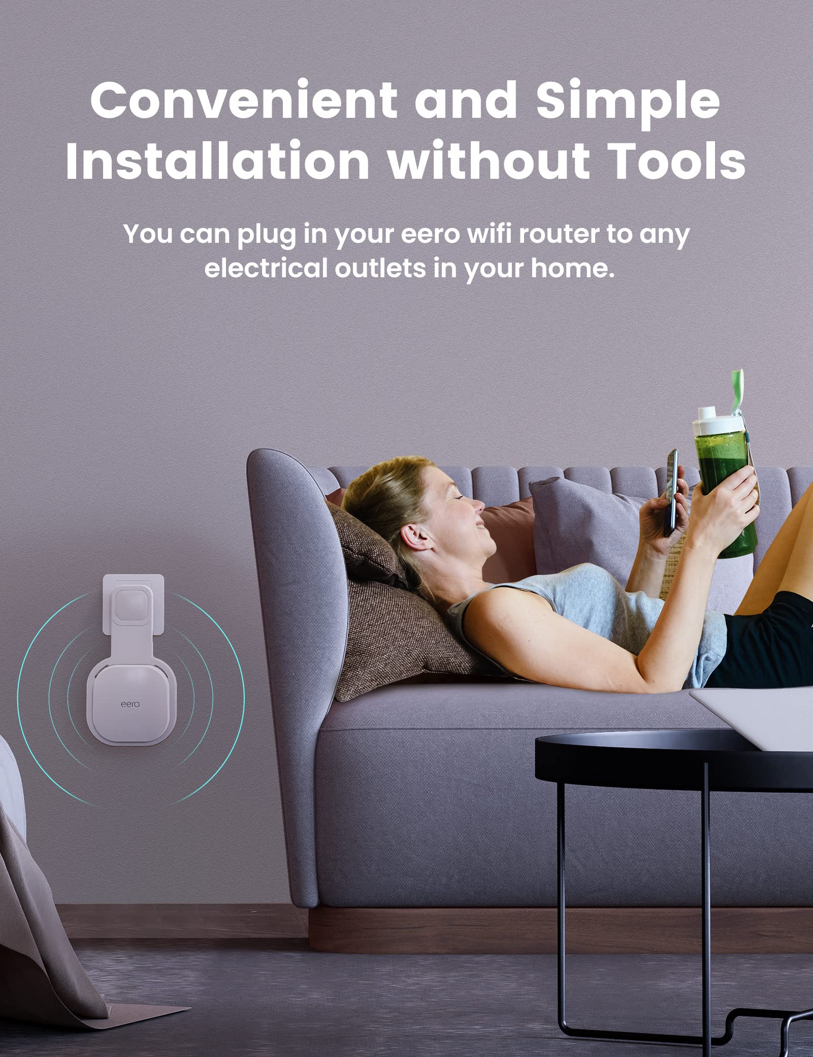 Dg Direct Wall Mount Holder For Eero 6 And Eero 6+ Router Mesh Wi Fi System, No Messy Wires, The Outlet Wall Mount Holder For Ee