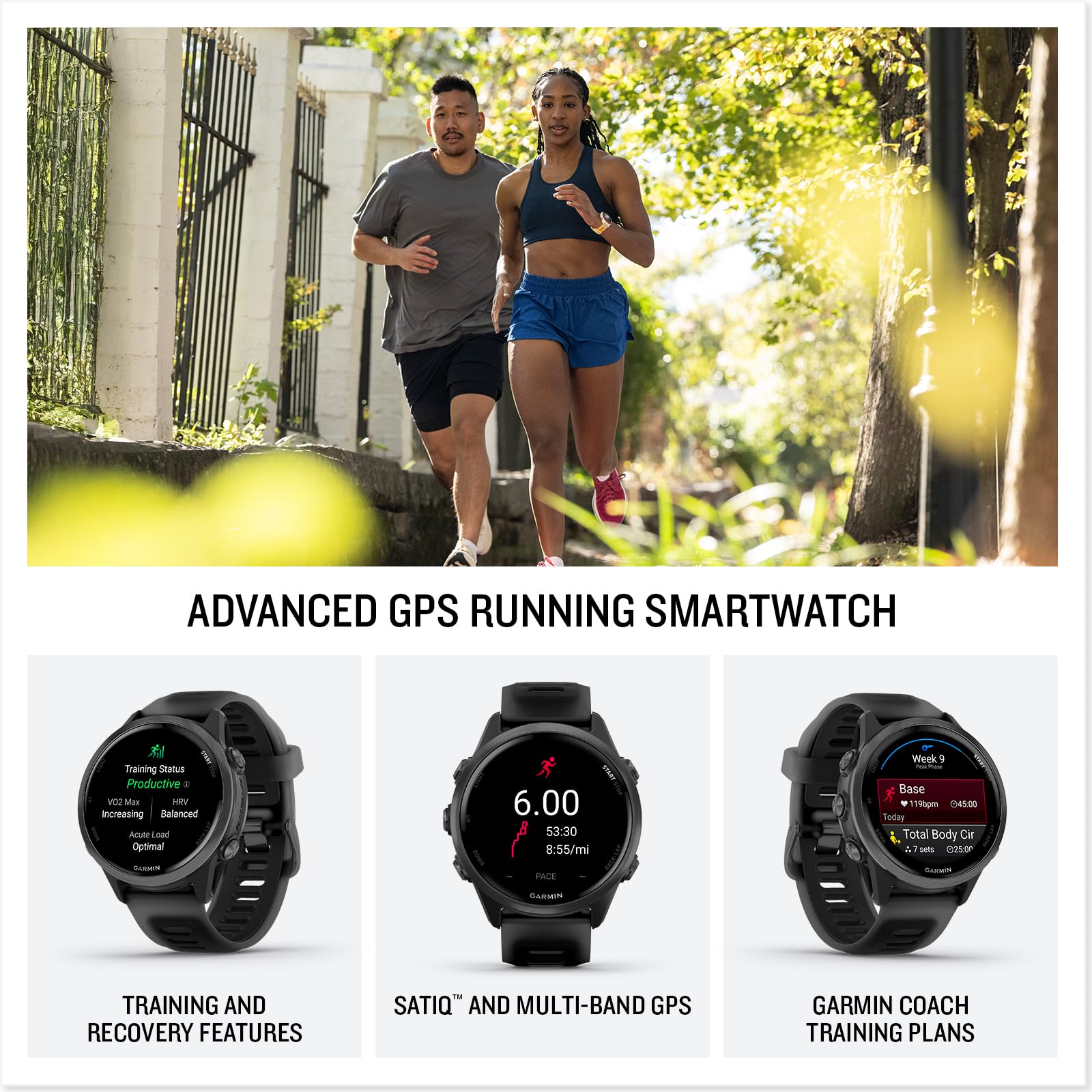 Playbetter Garmin Forerunner 570 (42 Mm, Slate Gray/Translucent Black) Running Gps Smartwatch - Amoled Display, Training & Recov