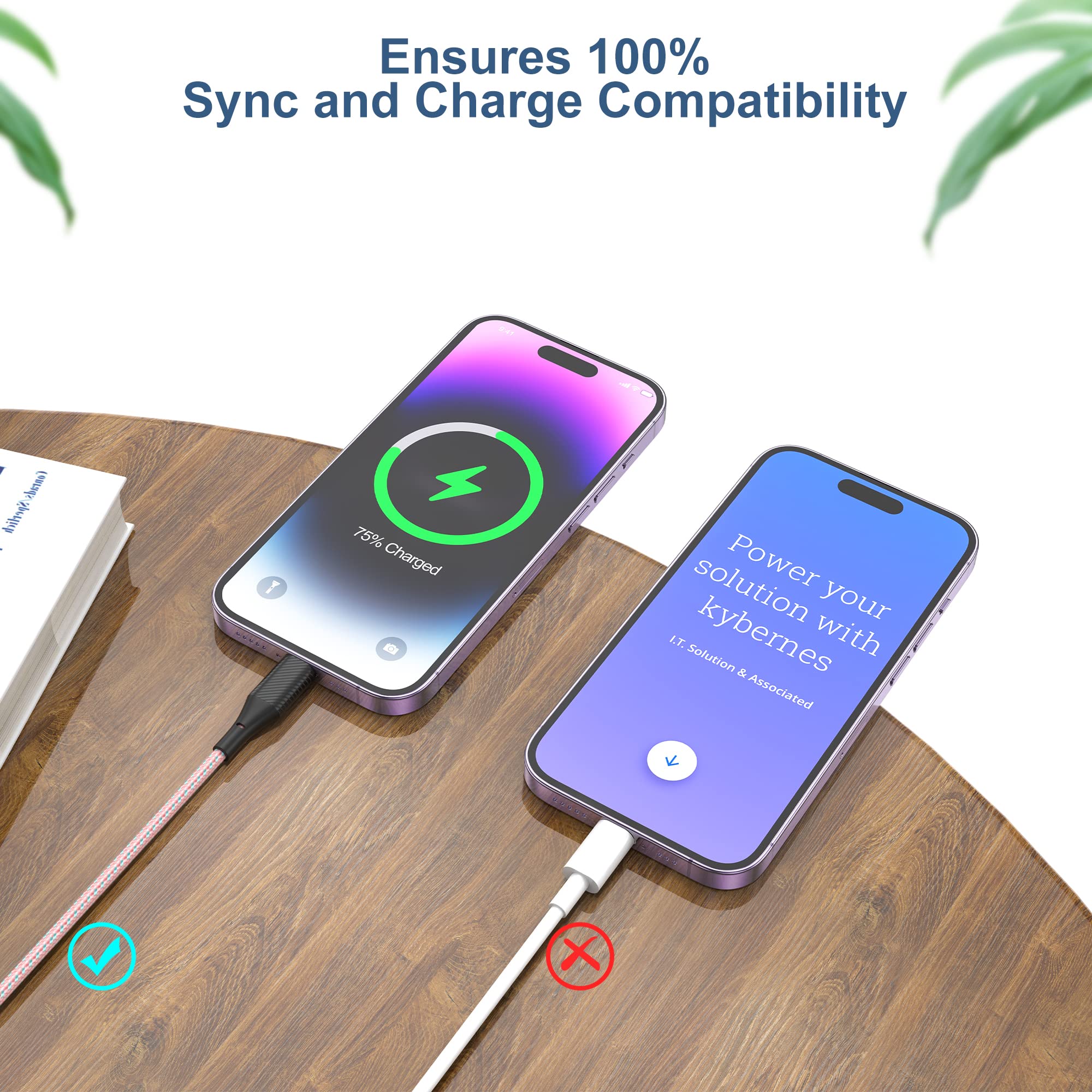 Iphone Charger Cable 10Ft 5Pack,[Apple Mfi Certified] Long Lightning Cable 10 Foot Iphone Charging Cord For Iphone 12/11/11 Pro/X/Xs Max/Xr/8/8 Plus/7/6/6S/Se/5C/5S/5 Ipad Air 2/Mini Airpods(Pink)