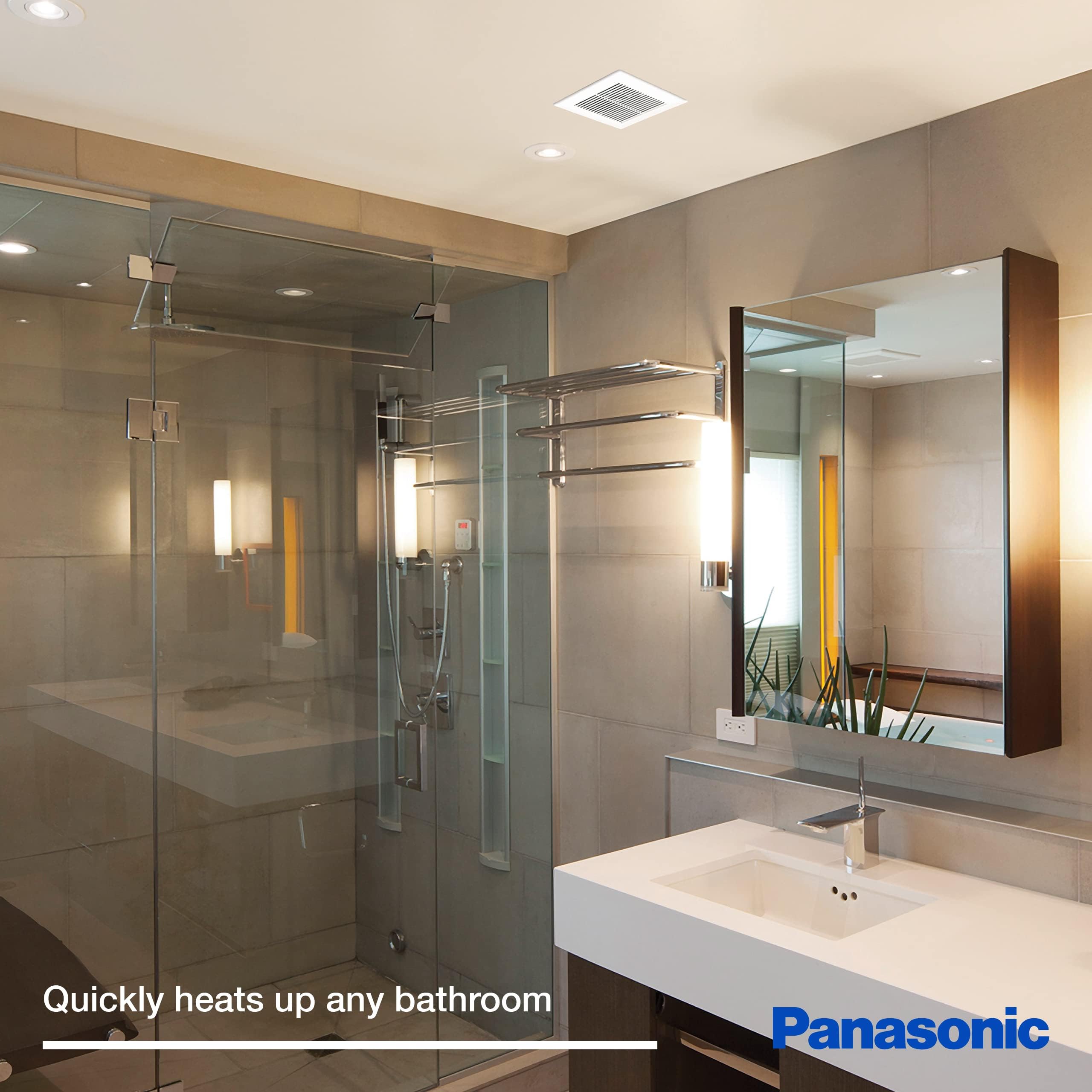 Panasonic Whisperwarm Ceiling Mount Bathroom Exhaust Fan With Led Light & Heater, 50-80-110 Cfm, Fv-0511Vhl1