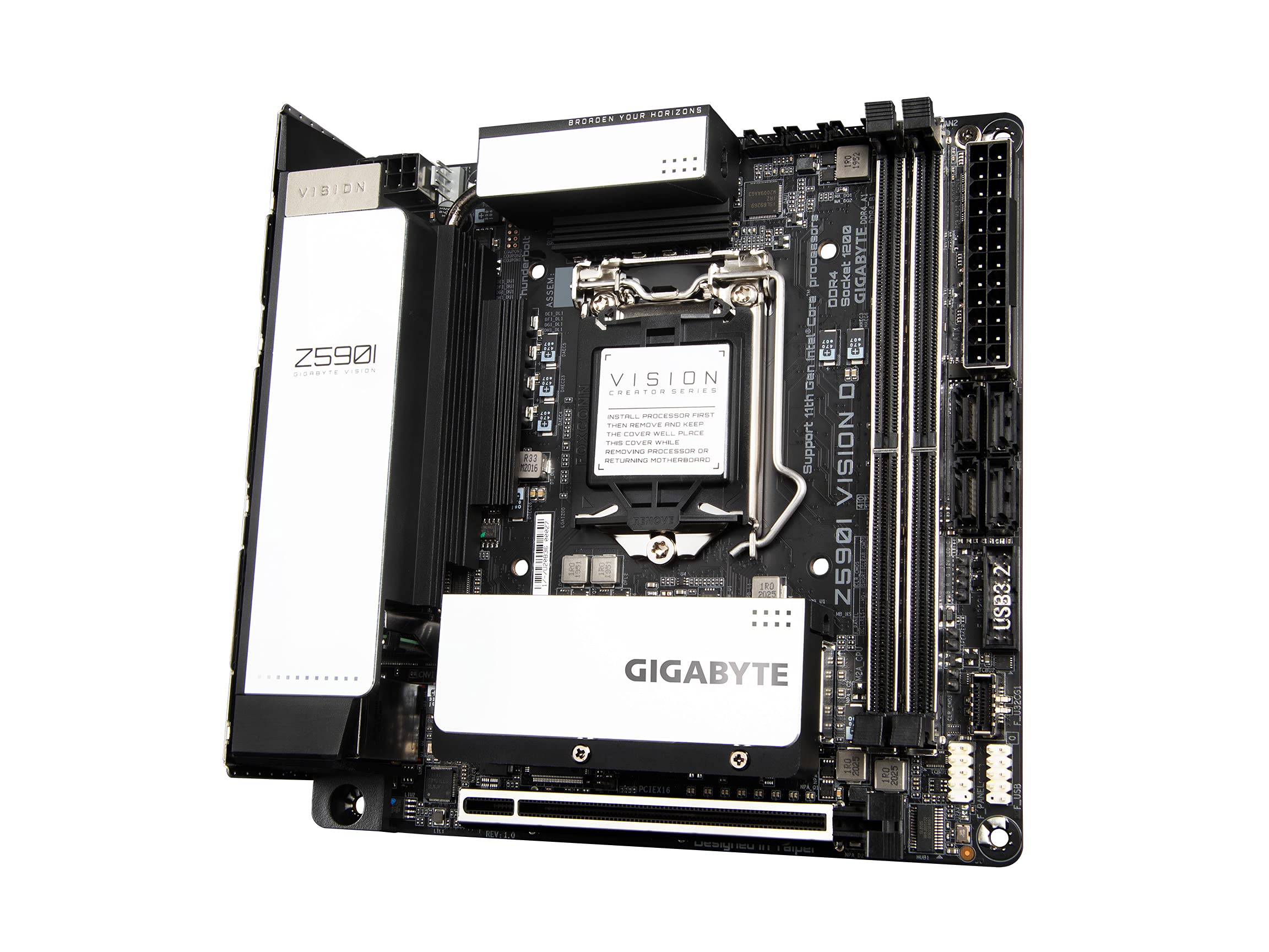 Gigabyte Z590I Vision D (Lga 1200/ Intel/ Z590/ Mini Itx/Dual M.2/ Pcie 4.0/ Front Usb Type C/Intel Wifi 6/2.5Gbe Lan/Motherboar