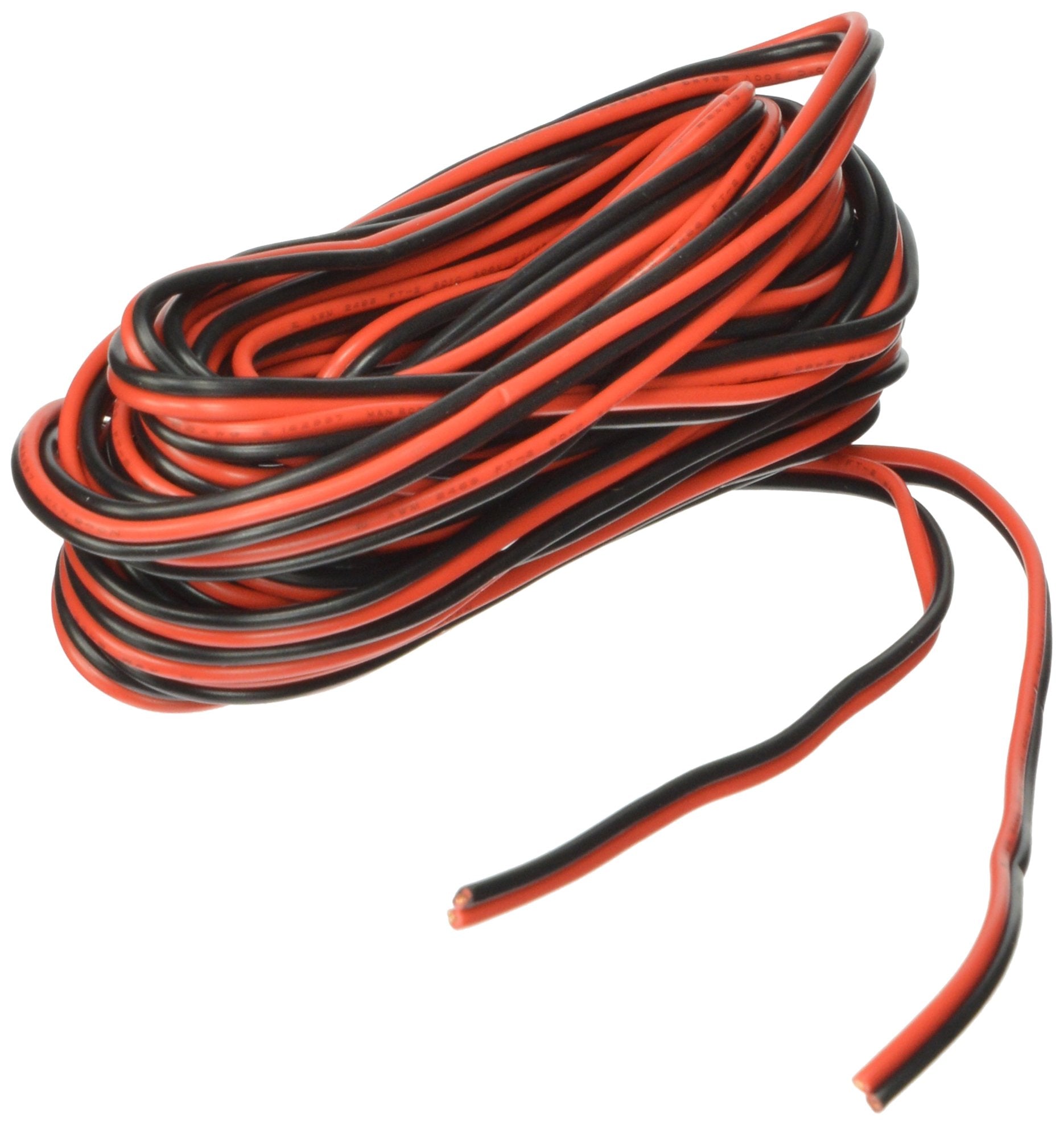 Roadpro   25' Hardwire Replacement 2 Wire 22 Gauge Parallel Wire,Black/Red