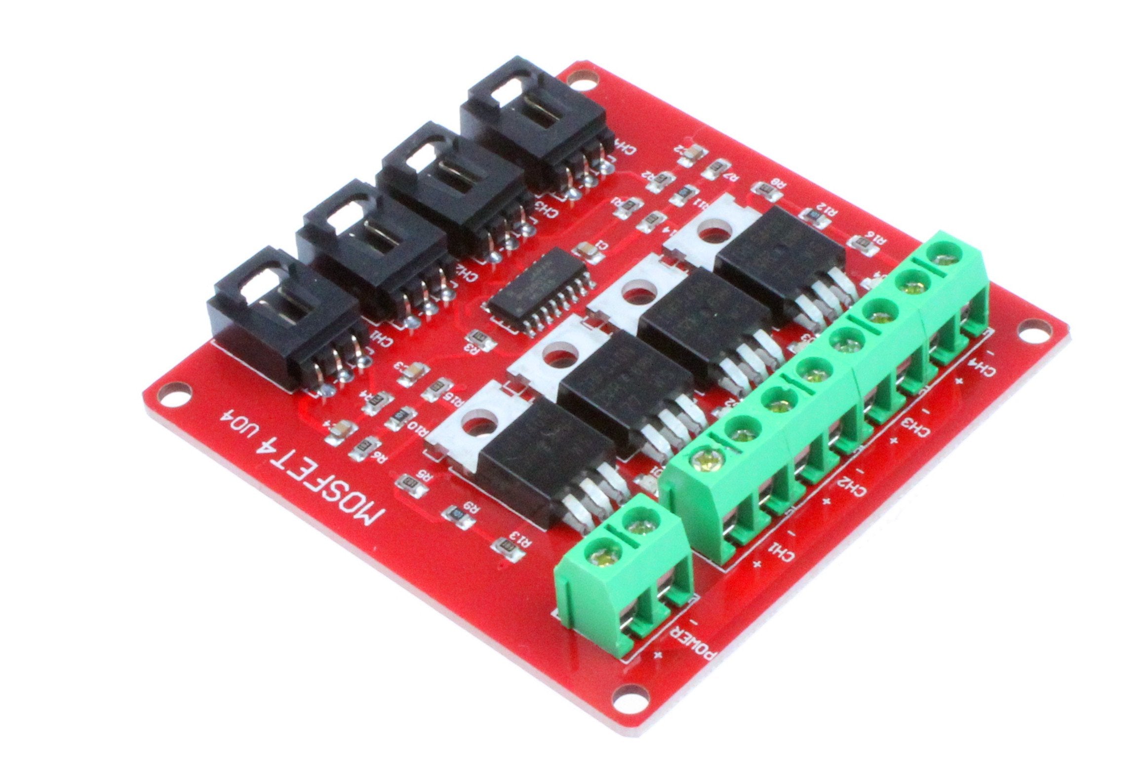 Noyito 4-Channel Mosfet Switch Module Irf540 Isolated Power Module (4-Channel, Red)
