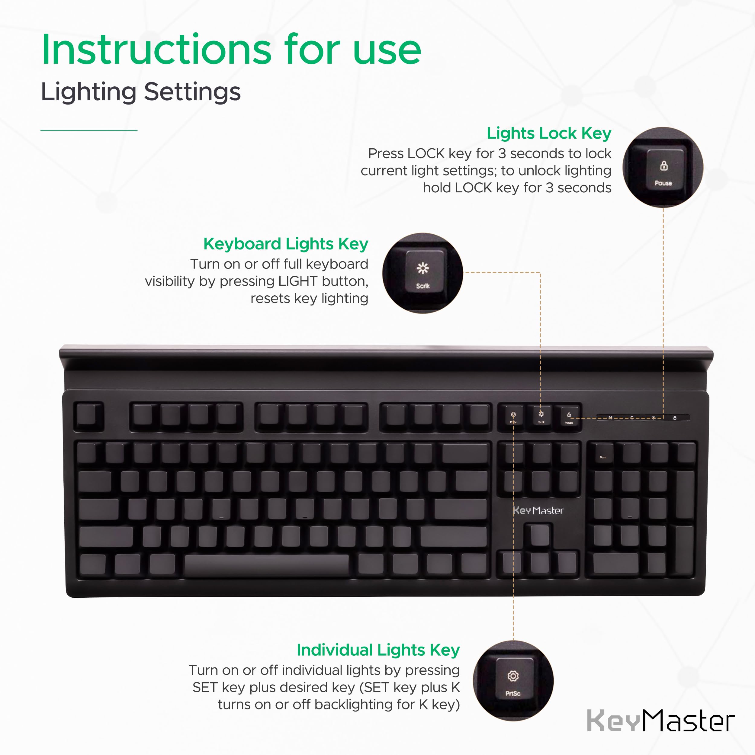 Practice Typing With Learn To Type Keyboard; Show Or Hide Key Visibility As Students Learn To Touch Type; Shine Through Key Caps