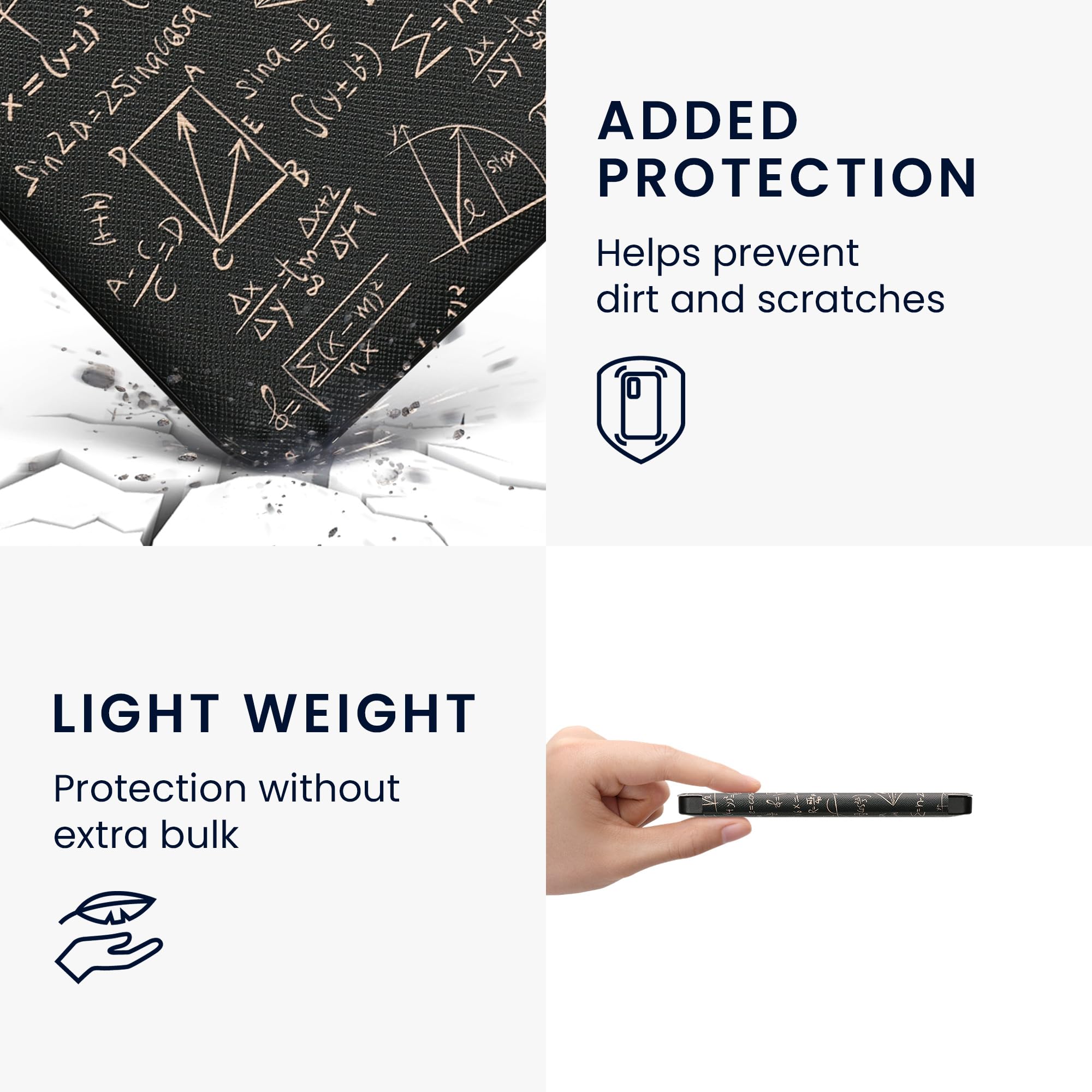 Kwmobile Case Compatible With Kobo Libra 2 Case   Ereader Cover   Equation Green/Yellow