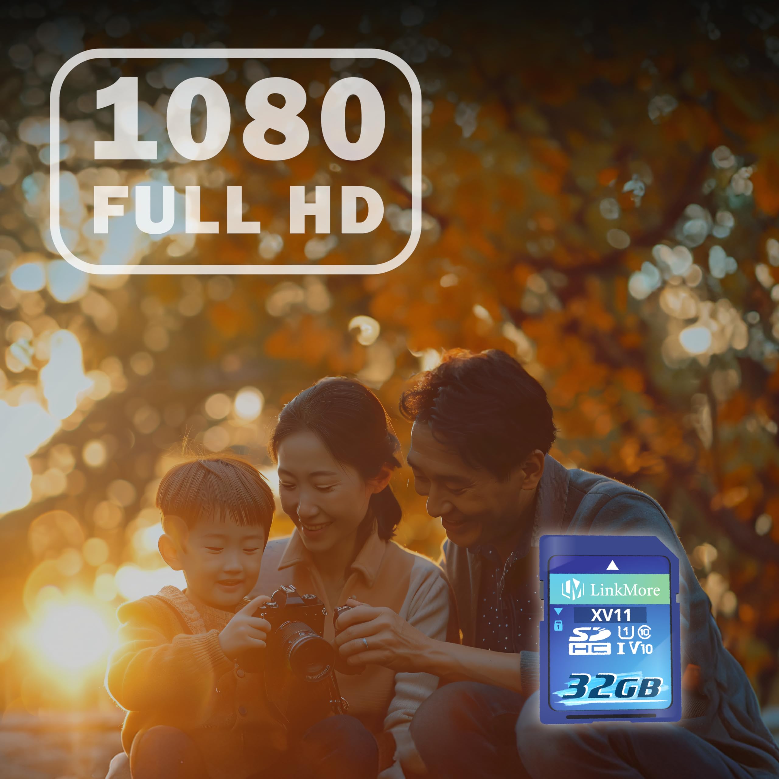 Linkmore Xv11 Sdhc Card 32Gb Compatible With Camera, Pc, Uhs I, U1, V10, Class 10, Read Speed Up To 96 Mb/S, Write Speed Up To 2