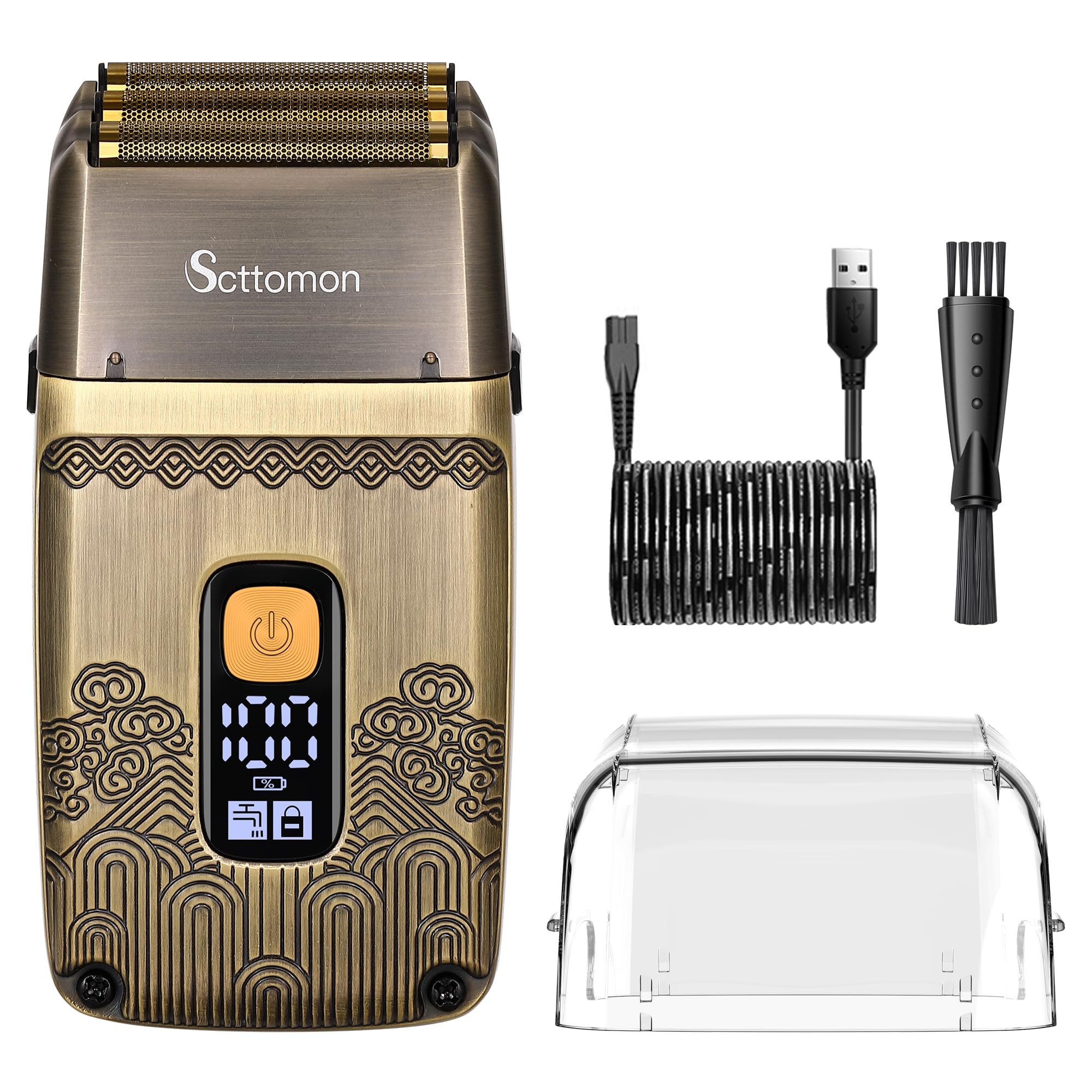 Scttomon Electric Razor Shavers For Men Razor Shaver Electric Rechargeable Shavers Triple Blades Travel Shaver Waterproof Profes