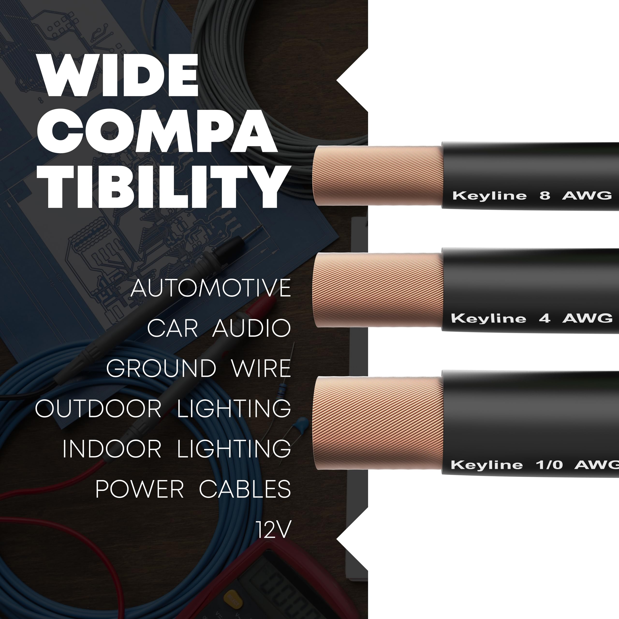 8 Gauge Wire   25Ft Black | 8 Gauge Amp Wire, Battery Cable, Marine Speaker Wire, Solar Cables For Rv Trailer, Car Audio Speaker