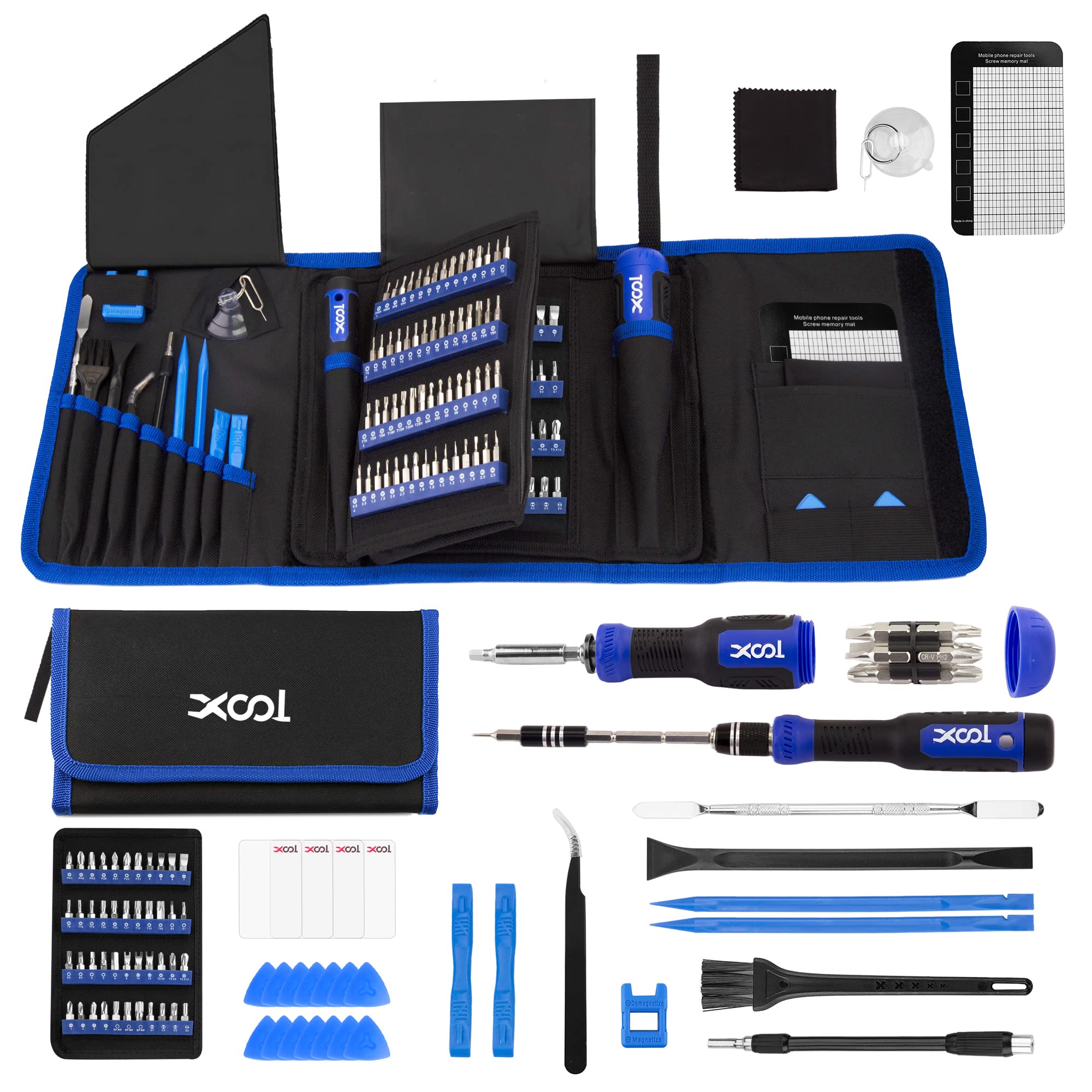Xool 200 In 1 Precision Screwdriver Kit, Electronics Repair Tool Magnetic Driver Kit With 164 Bits, Flexible Shaft, Extension Ro