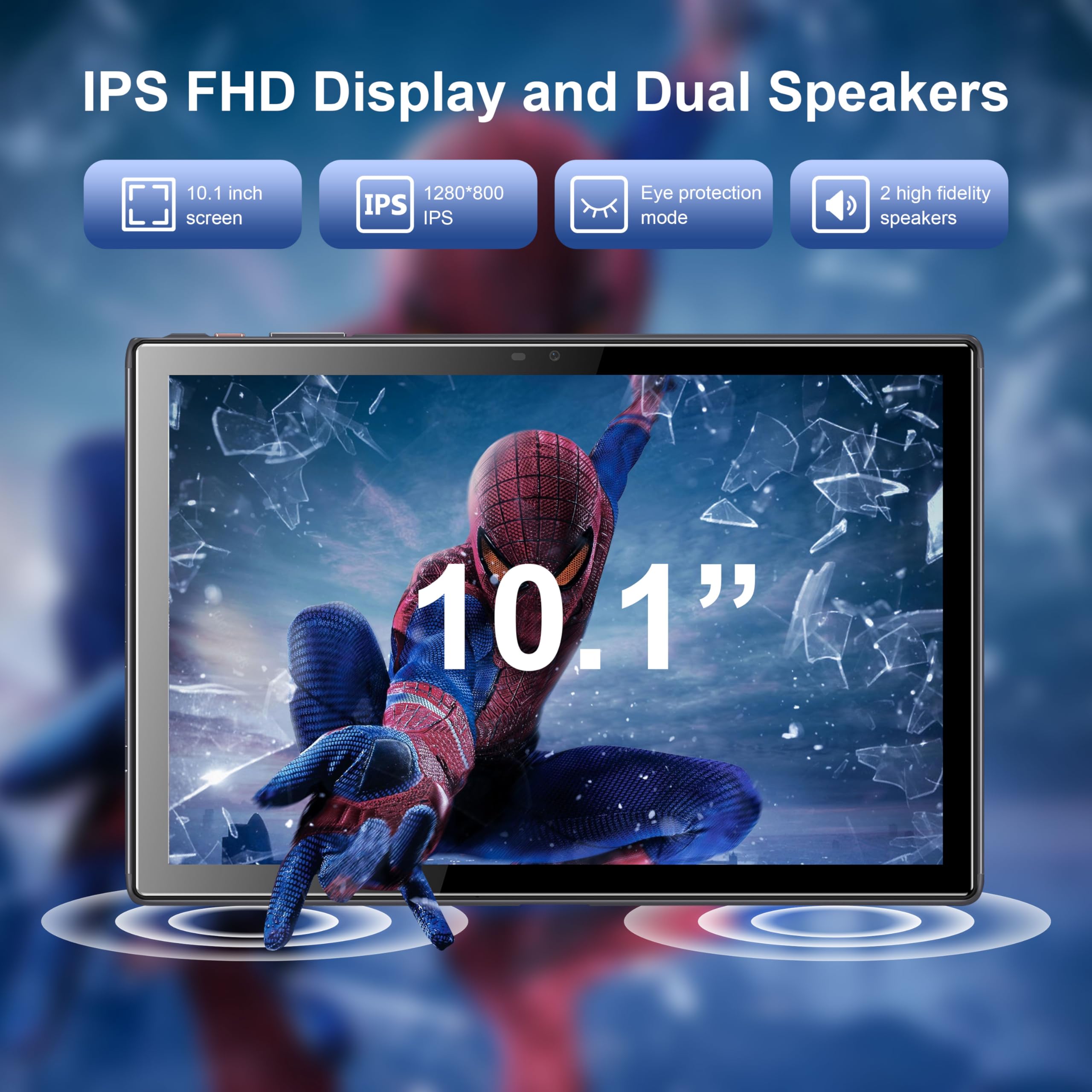 Byybuo Android 13 Tablet,10.1 Inch Tablet With Case,4Gb Ram 64Gb Rom Quad Core Processor 5000Mah Battery, 1280X800 Ips Fhd Touch