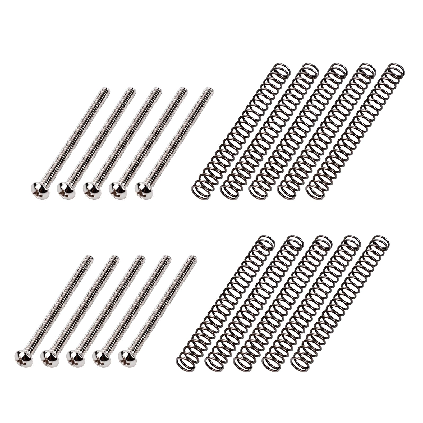 Banworks USA/Imperial Thread Guitar Humbucker Pickup Screw Vintage Phillips-Head Humbucker Pickup Height Screws with Springs for