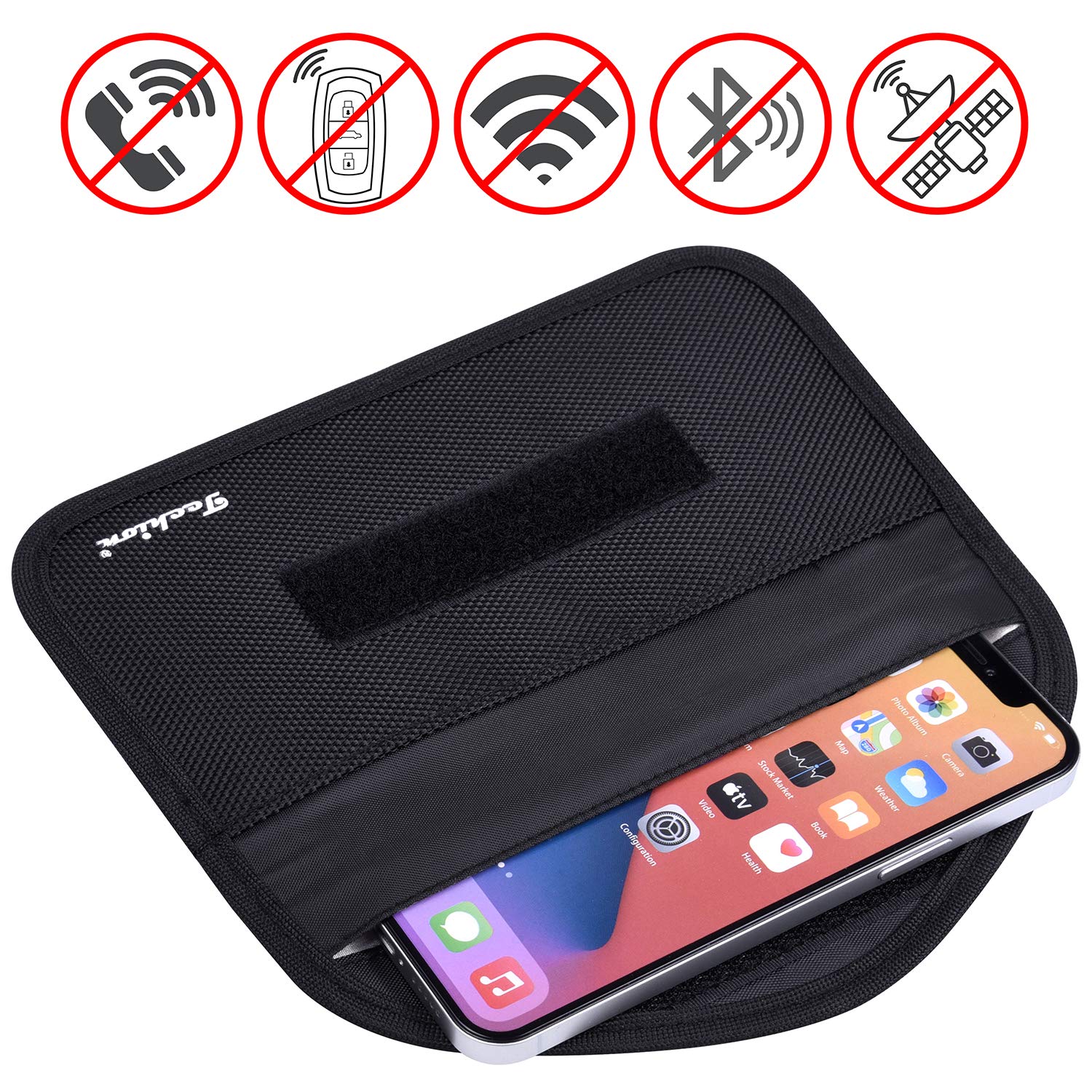 Techion Signal Blocking Bag, 2 Pack Rfid Faraday Bag Shield Pouch Cage Box Wallet Case For Cell Phone And Car Key Fob, Privacy P