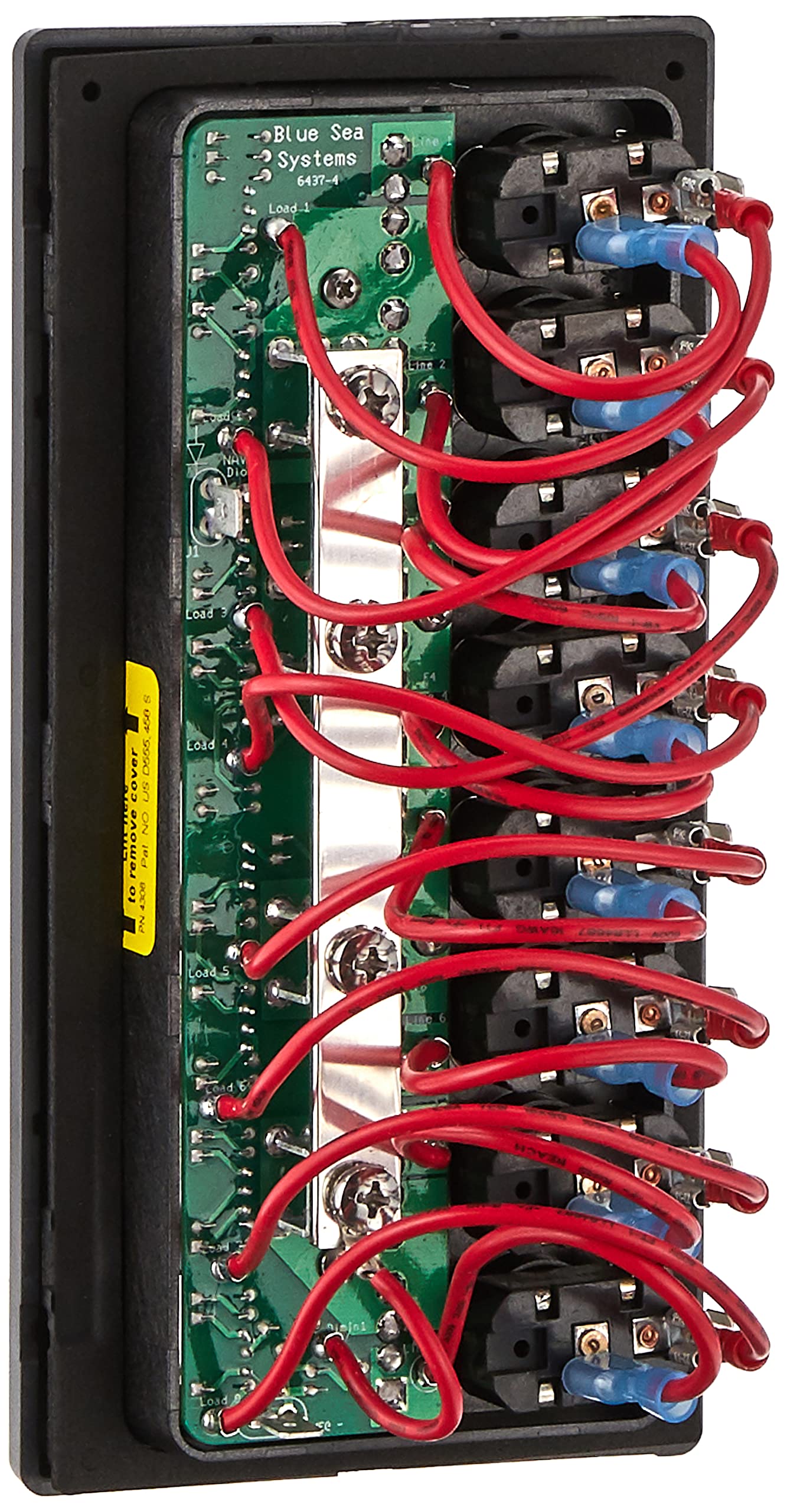 Blue Sea Systems 4308 Switch Panel Wd 12Vdc 8 Pos Cp, Fuses