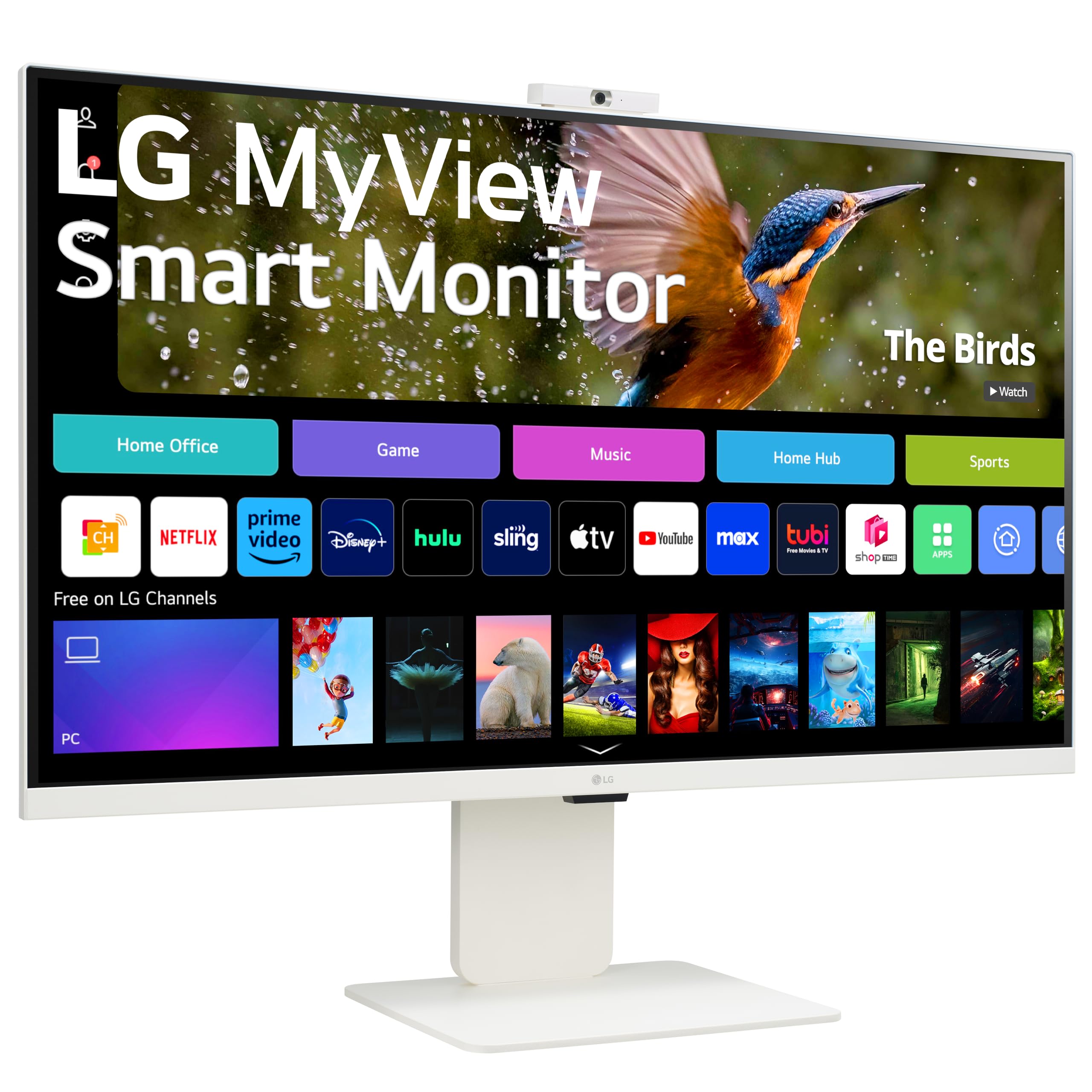 LG 32SR85U-W Smart Monitor 32-inch 4K UHD IPS webOS 23 USB-C Webcam White