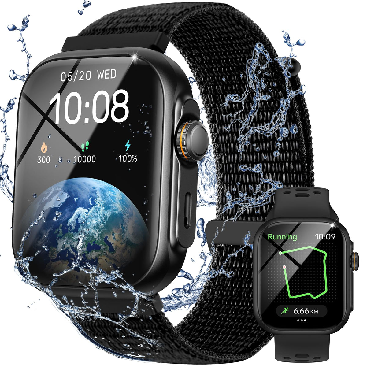 Parsonver Built-In Gps Smart Watch For Men Women With Bluetooth Calling, Gps Fitness Activity Tracker 100+ Sport Modes, Heart Ra