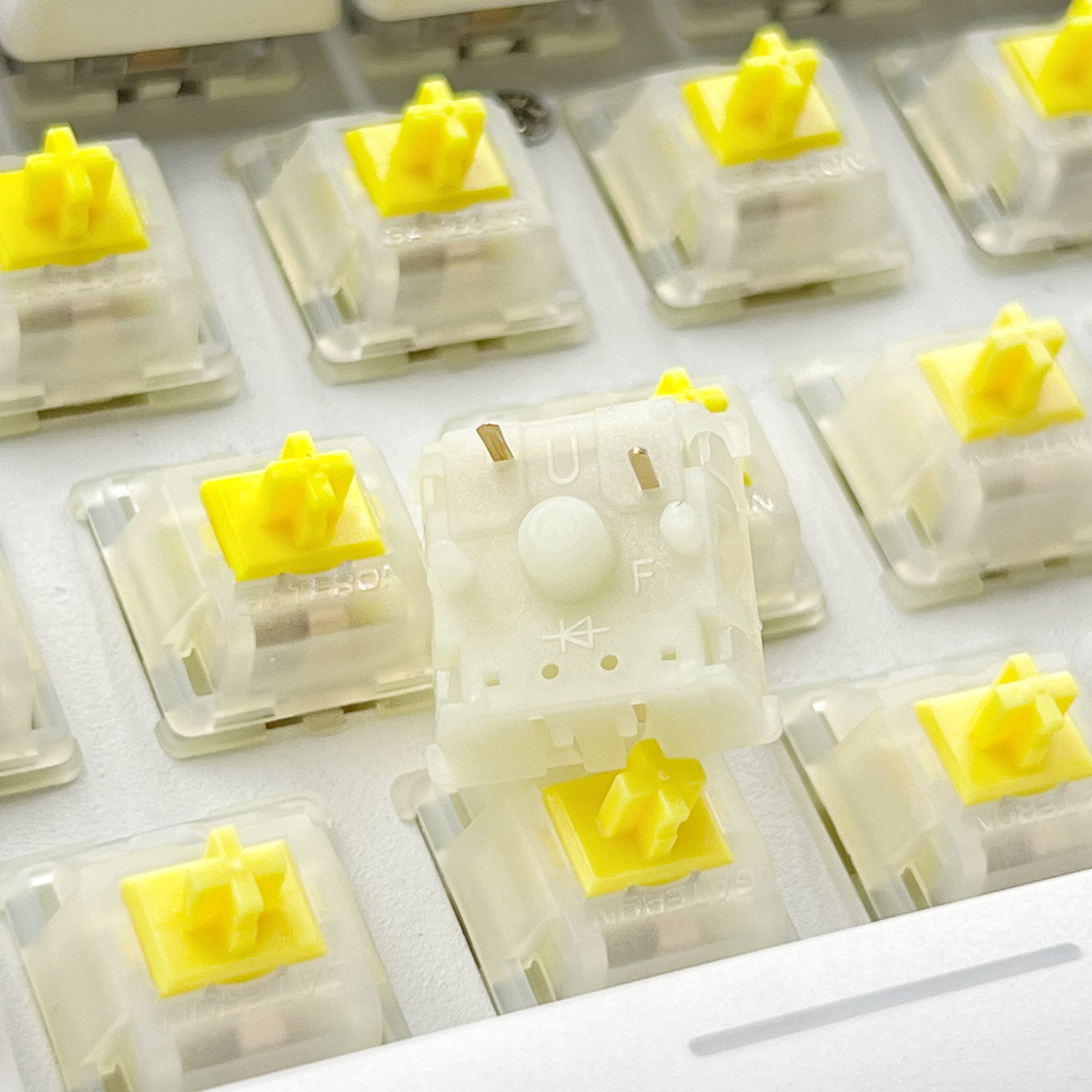 Gateron Ks 3X1 Pro V2 Milky Yellow Pre Lubed Switches 5 Pin Linear Switches Compatible With All Mx Mechanical Keyboard Game Keyb