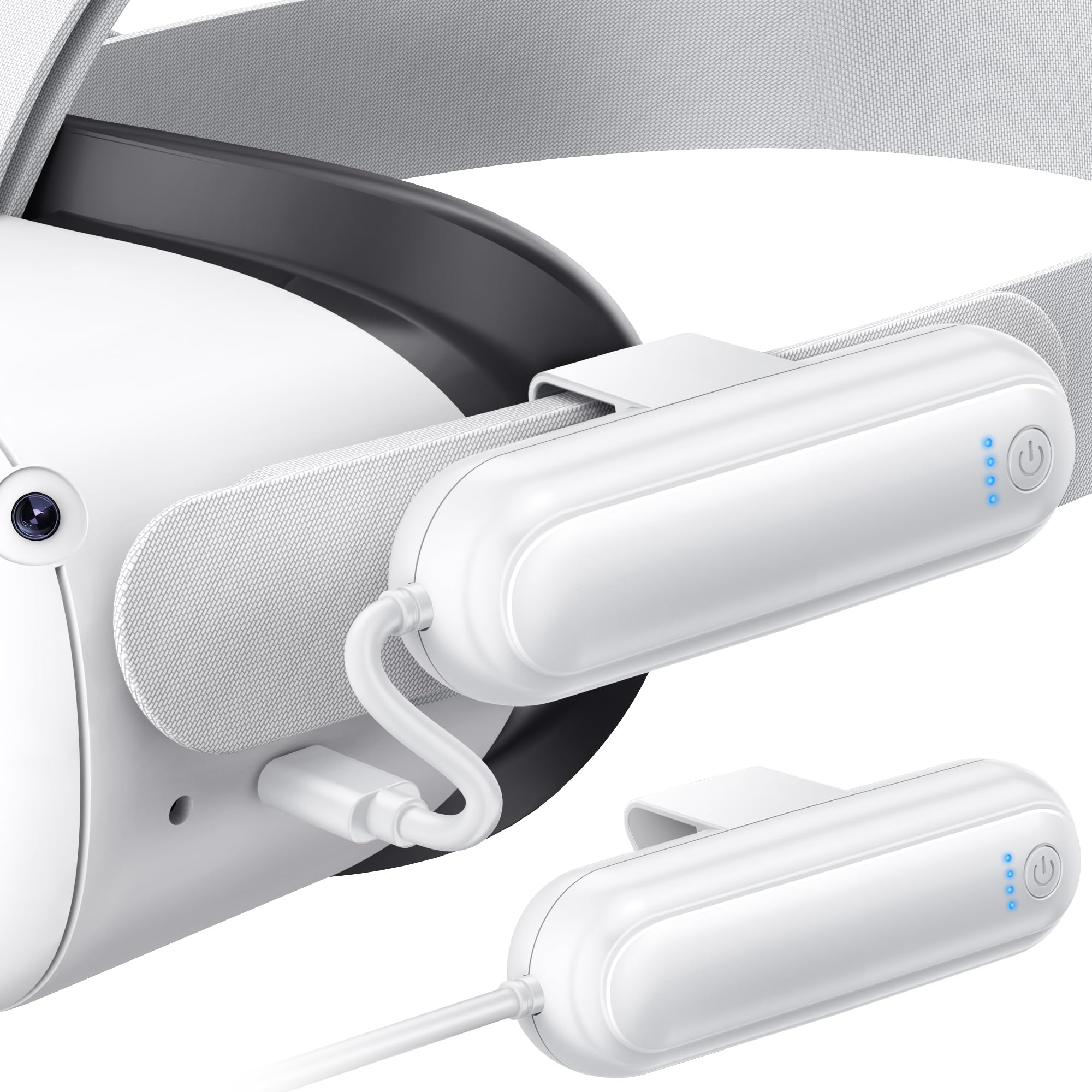 Kinwin Battery Pack for Oculus Quest 2, 2 Pack 20000mWh Extended Battery for Meta Quest 2 Accessories, 10W Fast Charging VR Head