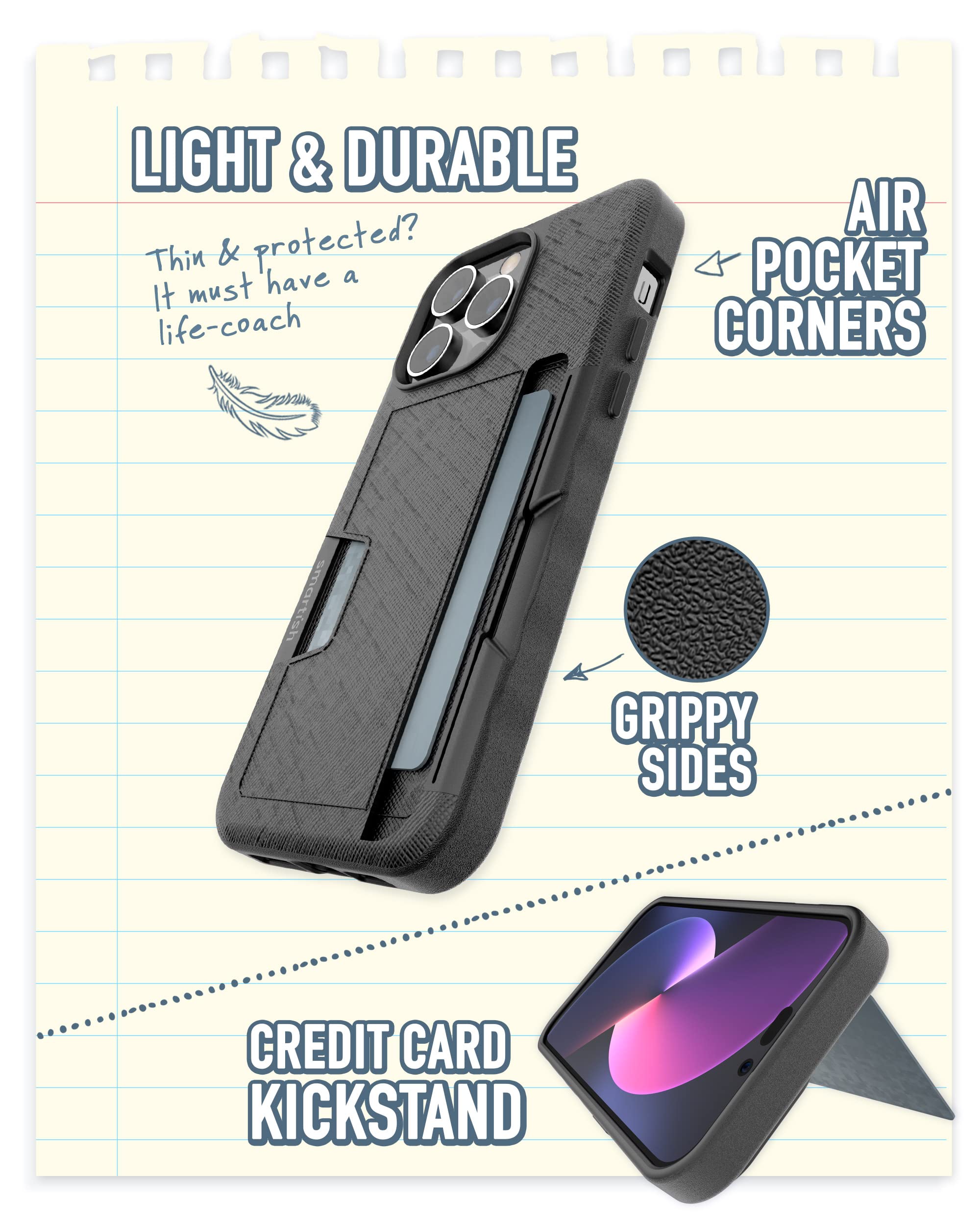 Smartish   Taters Gonna Tate   Iphone 14 Pro Max Wallet Case   Wallet Slayer Vol 2 [Slim + Protective Kickstand] Credit Card Hol