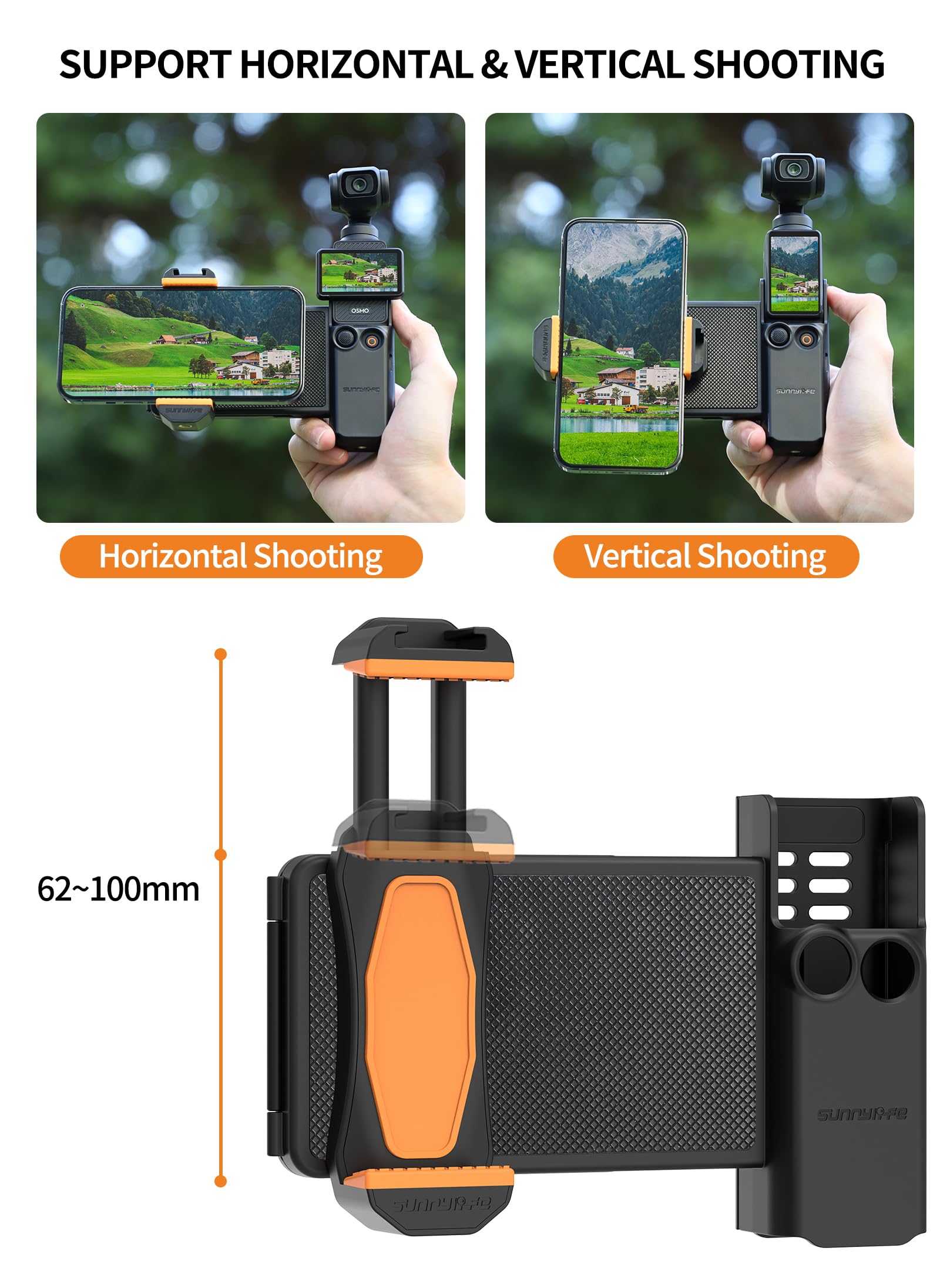 Liboqiao Phone Holder Mount Compatible With Dji Osmo Pocket 3,Microphone Tripod Expansion Mount Extension Adapter With 1/4   Thr