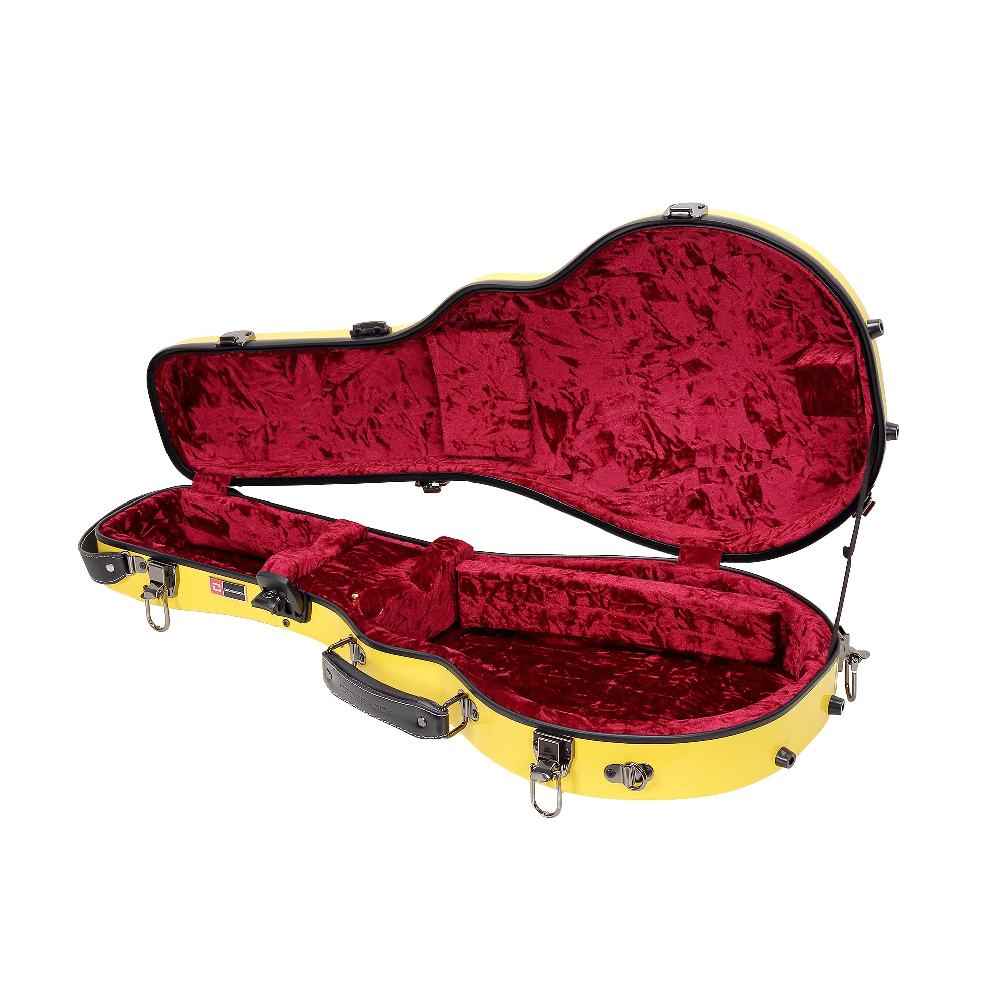 Crossrock Crf1000Mfyl Fiberglass Mandolin Case, Fit For Both F Style And A Style,Yellow