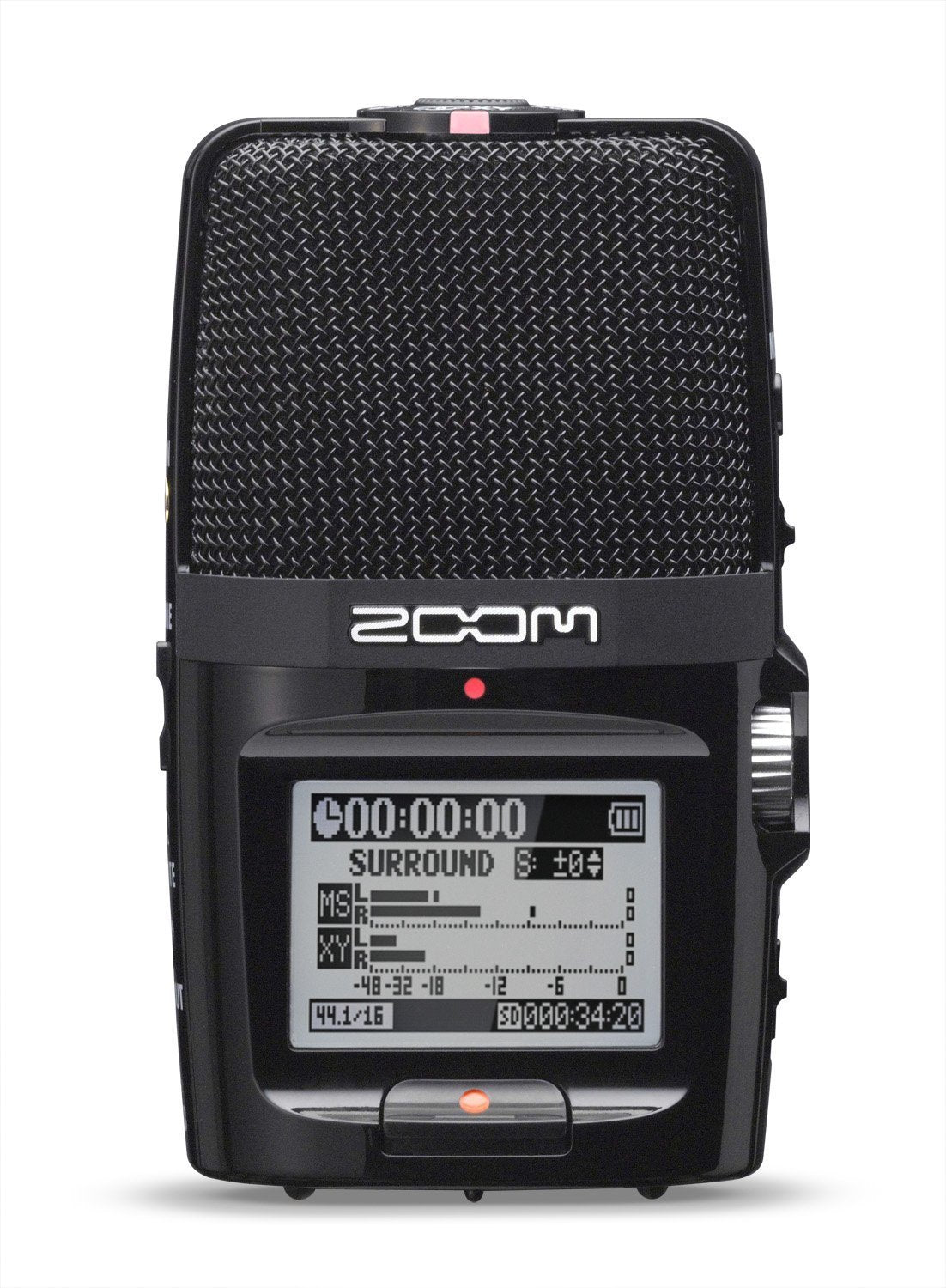 Zoom H2n StereoSurround-Sound Portable Recorder, 5 Built-In Microphones, XY, Mid-Side, Surround Sound, Ambisonics Mode, Records 