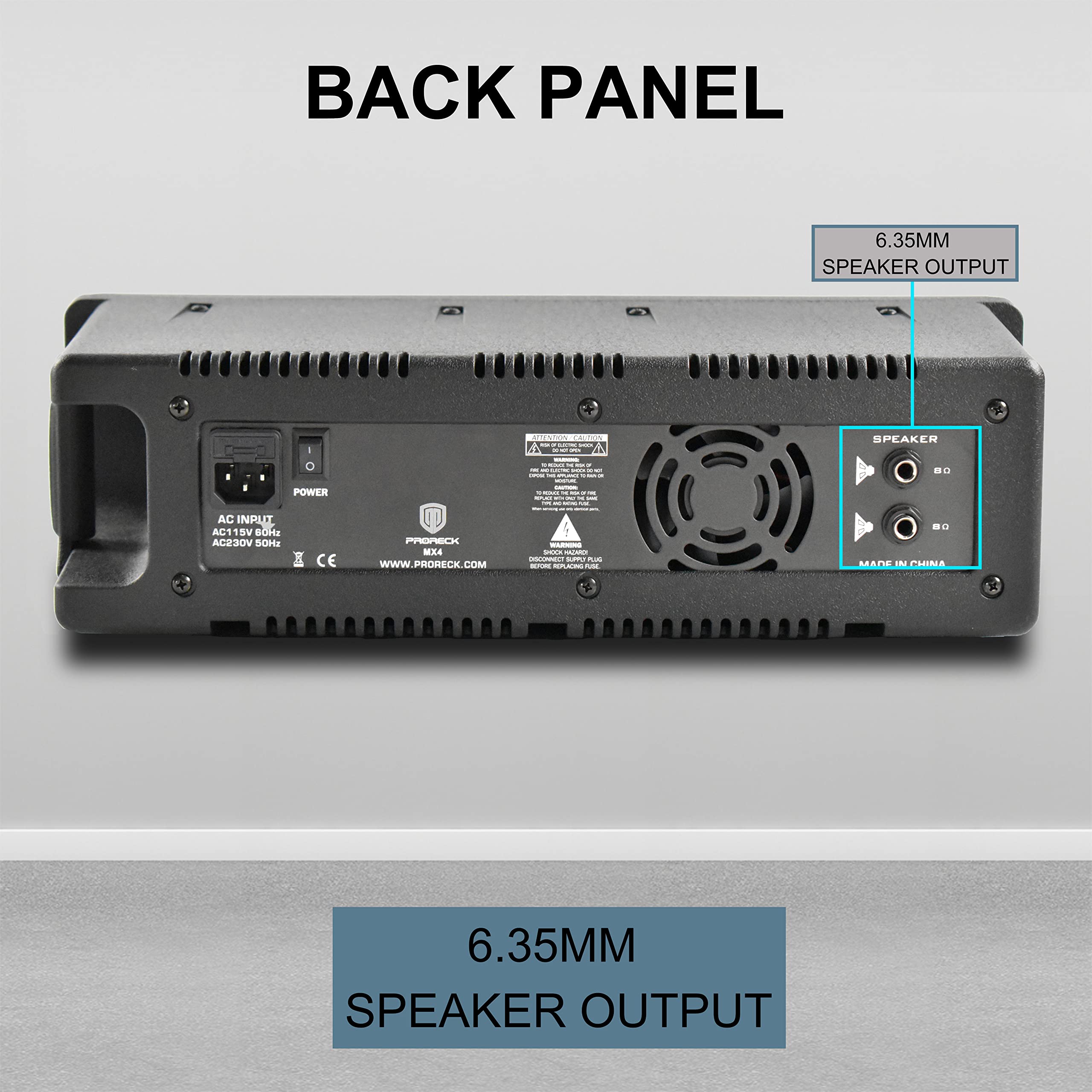 Proreck Mx10 1600W 6 Channel Powered Bluetooth Mixer With 10Inch Passive Speakers Pa System Mixer/Amp/Stands/Mic