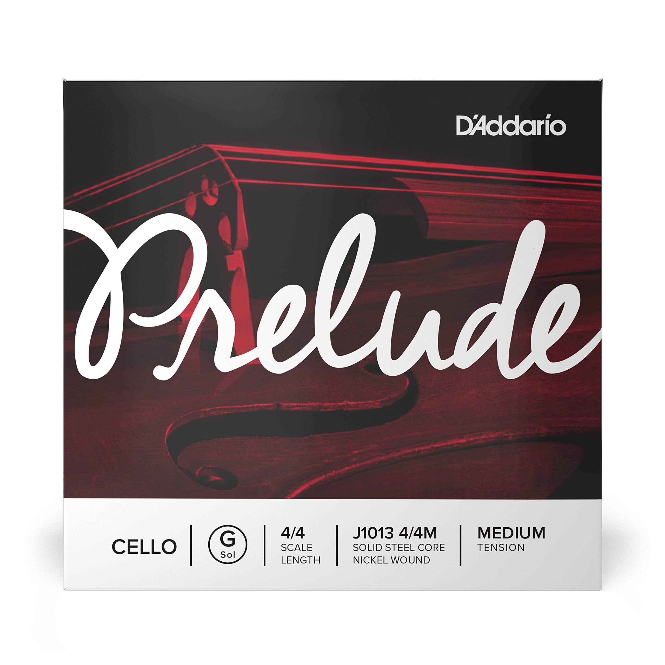 D'Addario Prelude Cello Single G String, 4/4 Scale, Medium Tension