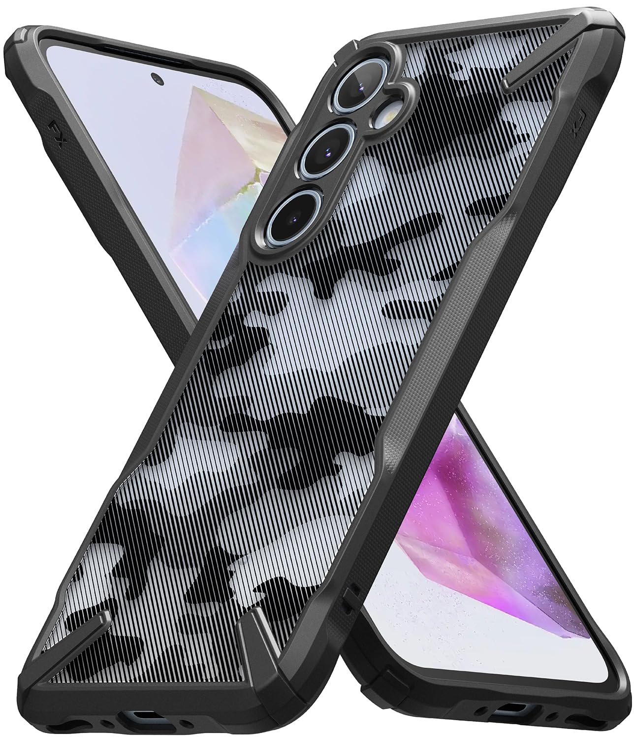 Ringke Fusion-X [Precise Cutouts for Camera Lenses] Compatible with Samsung Galaxy A35 Case, Augmented Bumper Military Design Ha
