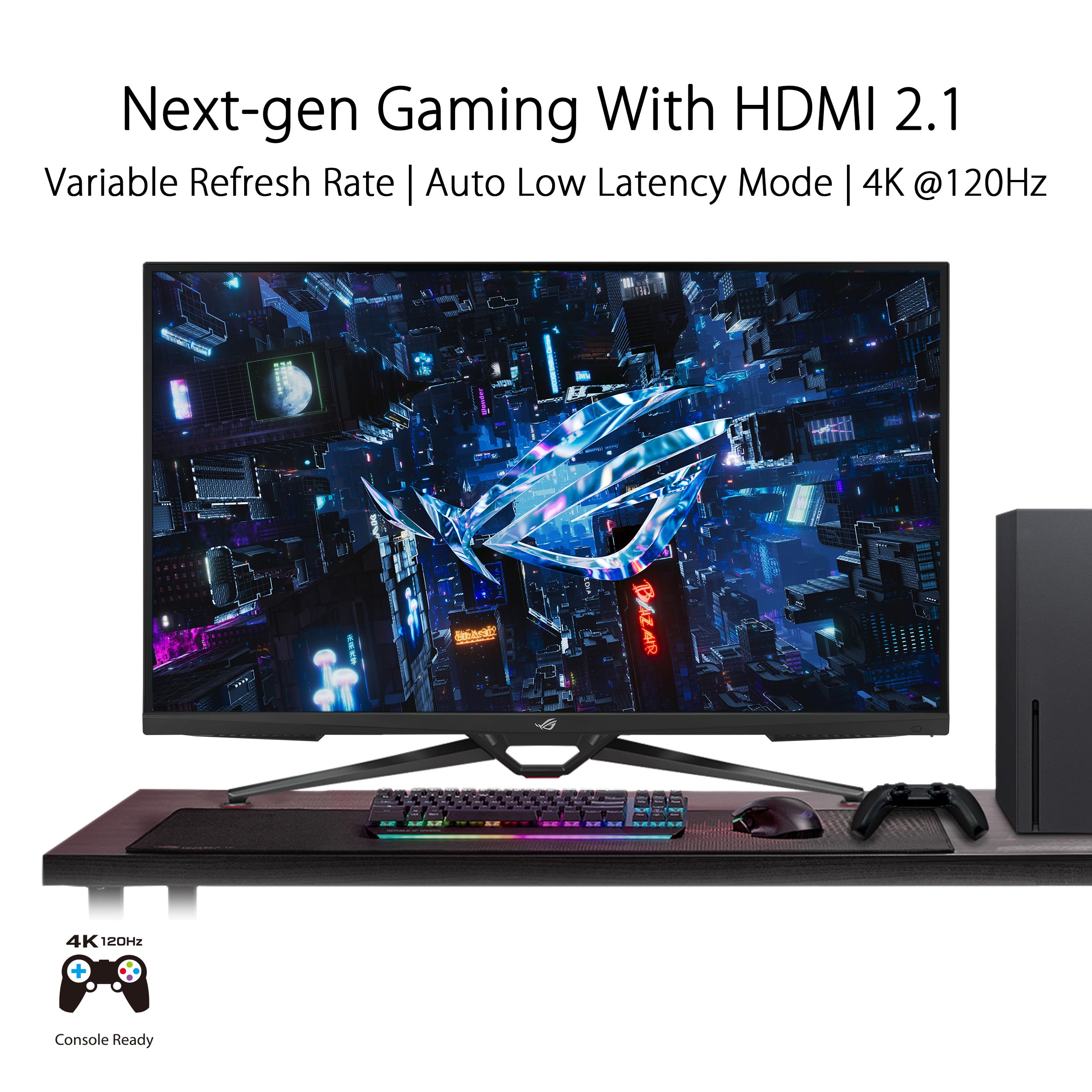 Asus Rog Swift 38    4K Hdmi 2.1 Hdr Dsc Gaming Monitor (Pg38Uq) - Uhd (3840 X 2160), 144Hz, 1Ms, Fast Ips, G-Sync Compatible, S