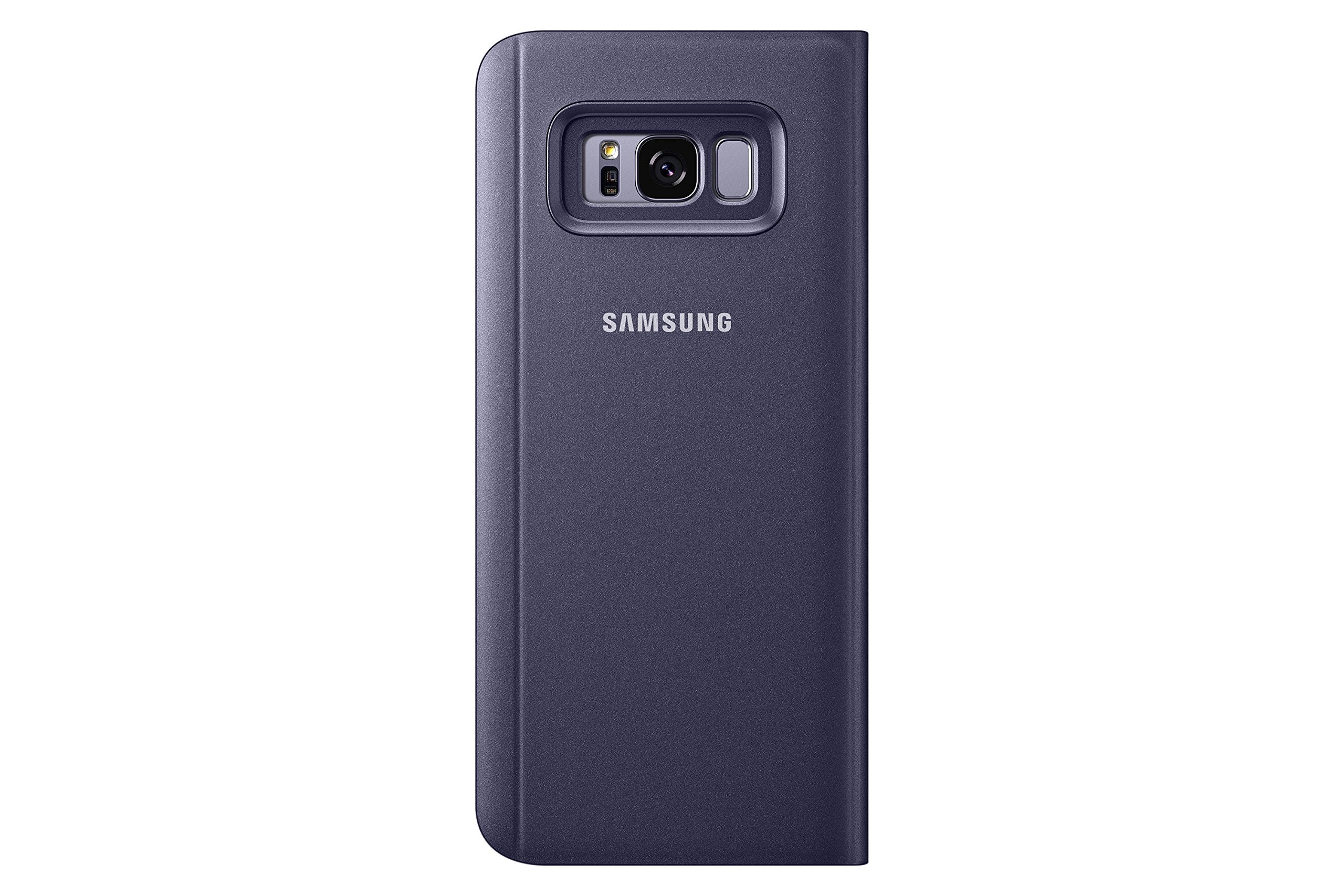 Samsung Ef-Zg955Cvegus Clear View Standing Cover Flip Case For Galaxy S8+ Only With Kickstand, Orchid Grey