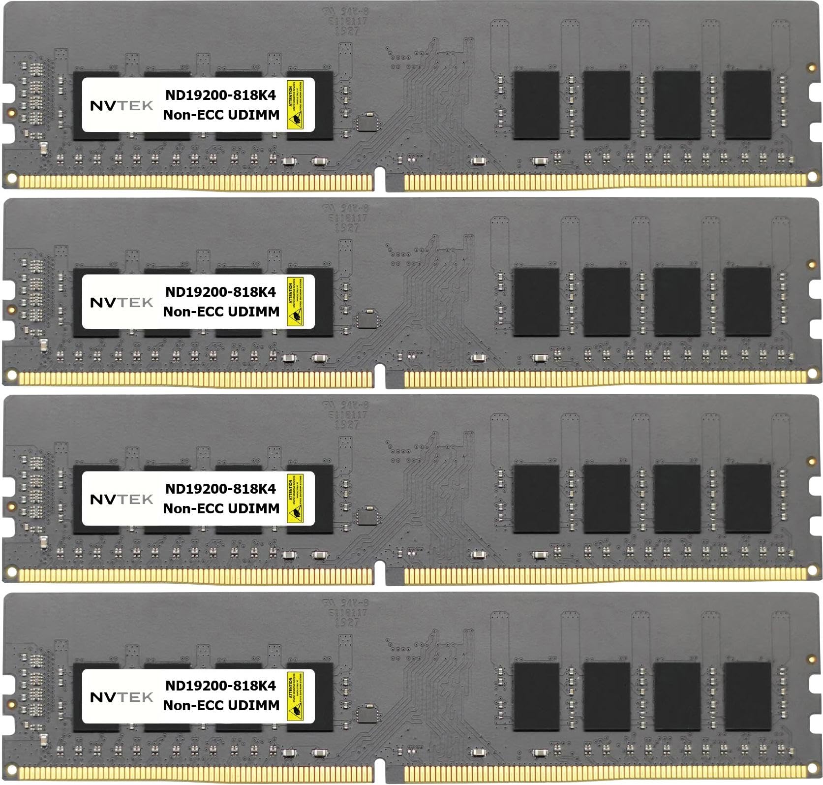 Nvtek 32Gb (4X8Gb) Ddr4 2400Mhz Pc4 19200 1Rx8 1.2V 288 Pin Non Ecc Unbuffered Udimm Desktop Pc Computer Memory Kit