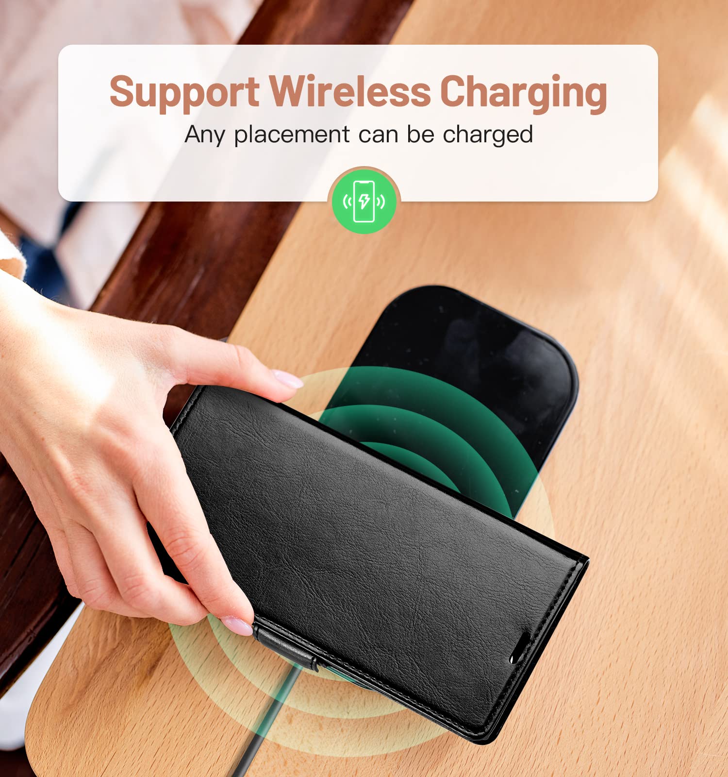 Ocase Compatible With Galaxy S22 Ultra 5G Wallet Case, Pu Leather Flip Folio Case With Card Holders Rfid Blocking Kickstand [Sho