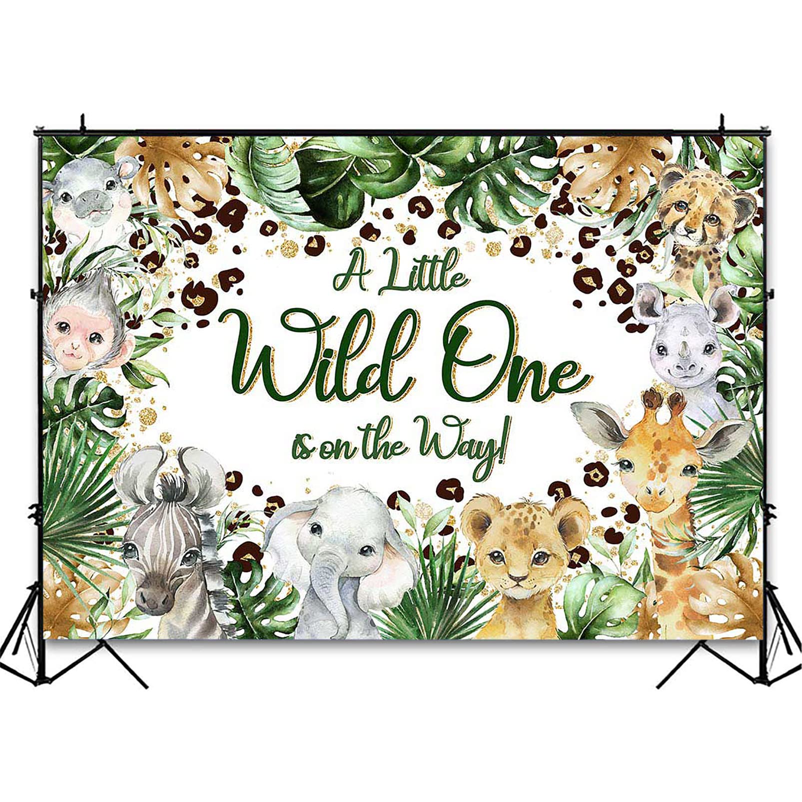 Avezano Safari Baby Shower Backdrop A Little Wild One Is On The Way Jungle Safari Baby Shower Party Decorations Woodland Theme B