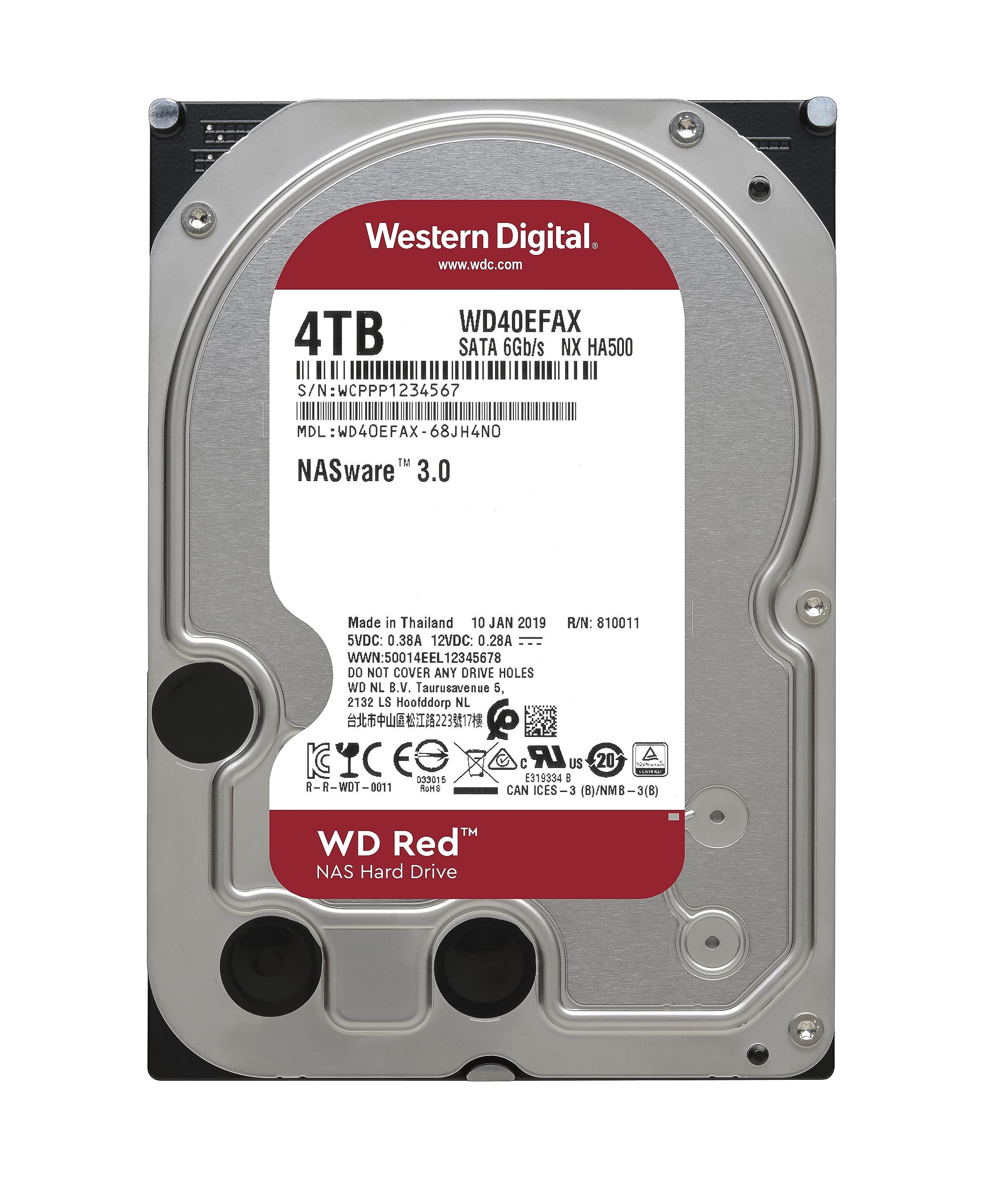 Western Digital 4Tb Wd Red Nas Internal Hard Drive Hdd - 5400 Rpm, Sata 6 Gb/S, Smr, 256Mb Cache, 3.5 - Wd40Efax