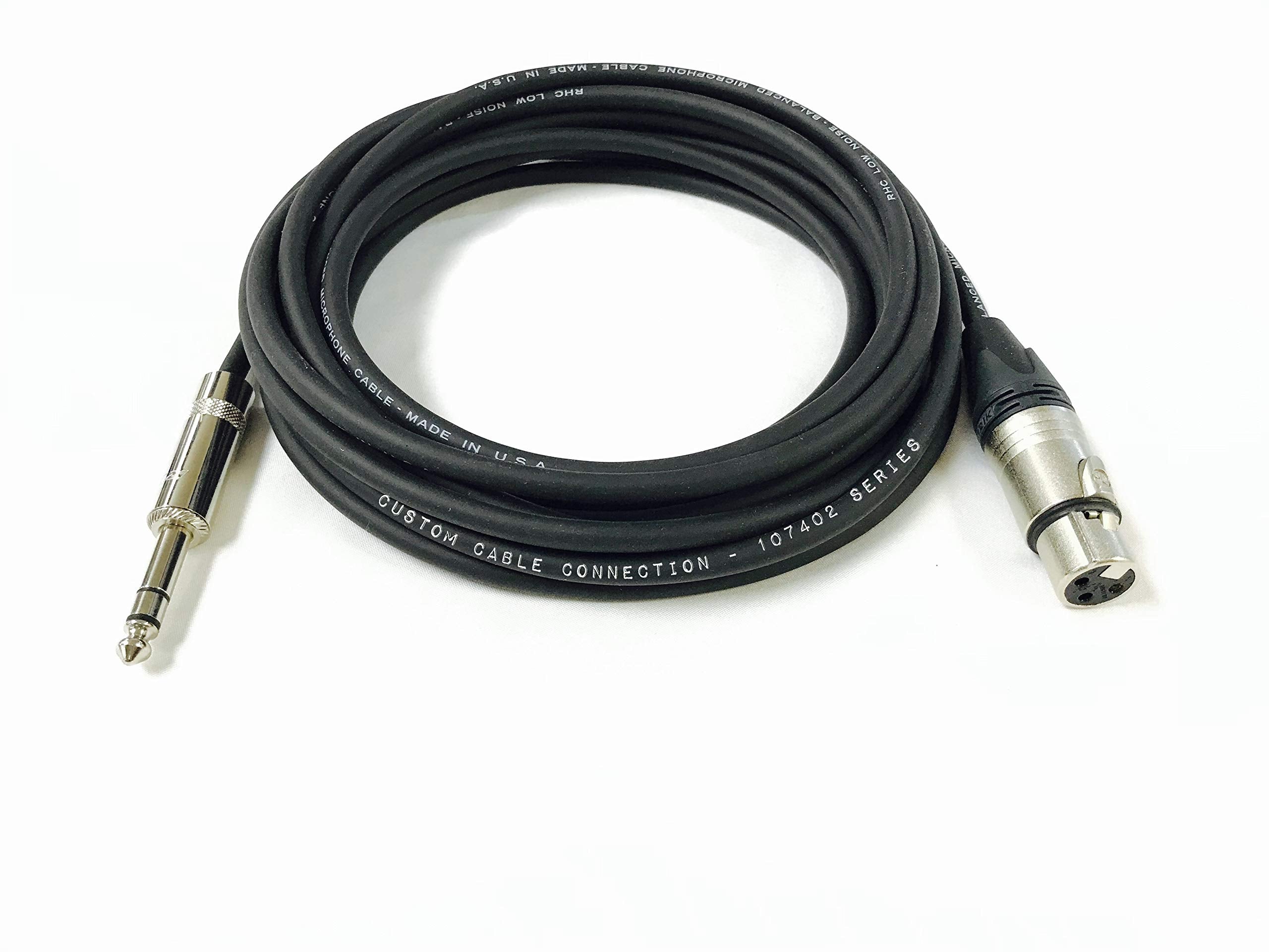 100 Foot Neutrik Nc3Fxx Female Xlr To Neutrik Rean Nys228 1/4 Inch (6.35Mm) Trs Balanced Pro Audio Cable By Custom Cable Connect