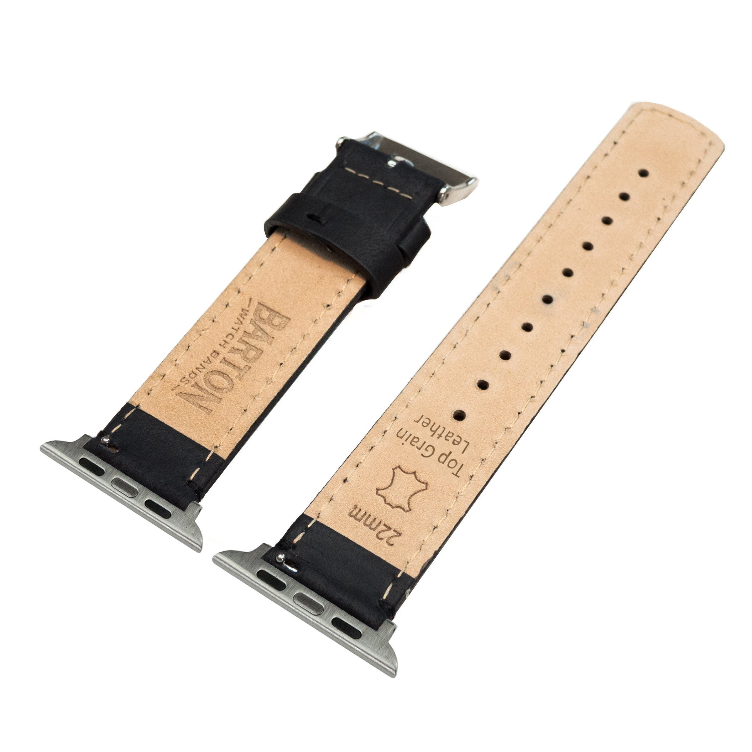Barton Watch Bands 42Mm/44Mm/45Mm/49Mm Saddle Brown   Top Grain Leather Watch Bands Compatible With All Apple Watch Models