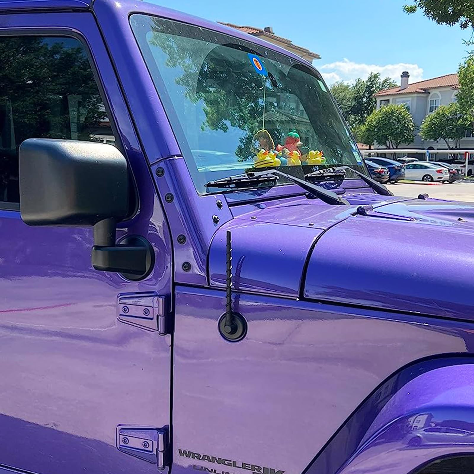 Short Antenna Fits 2007 2024 Jeep Wrangler Gladiator Mojave Sahara Rubicon Jk Jl Jt Unlimited Sport S Willys 4Xe Accessories, 8 Inch Jeep Stubby Replacement Antenna Car Antenna For Fm Am Radio