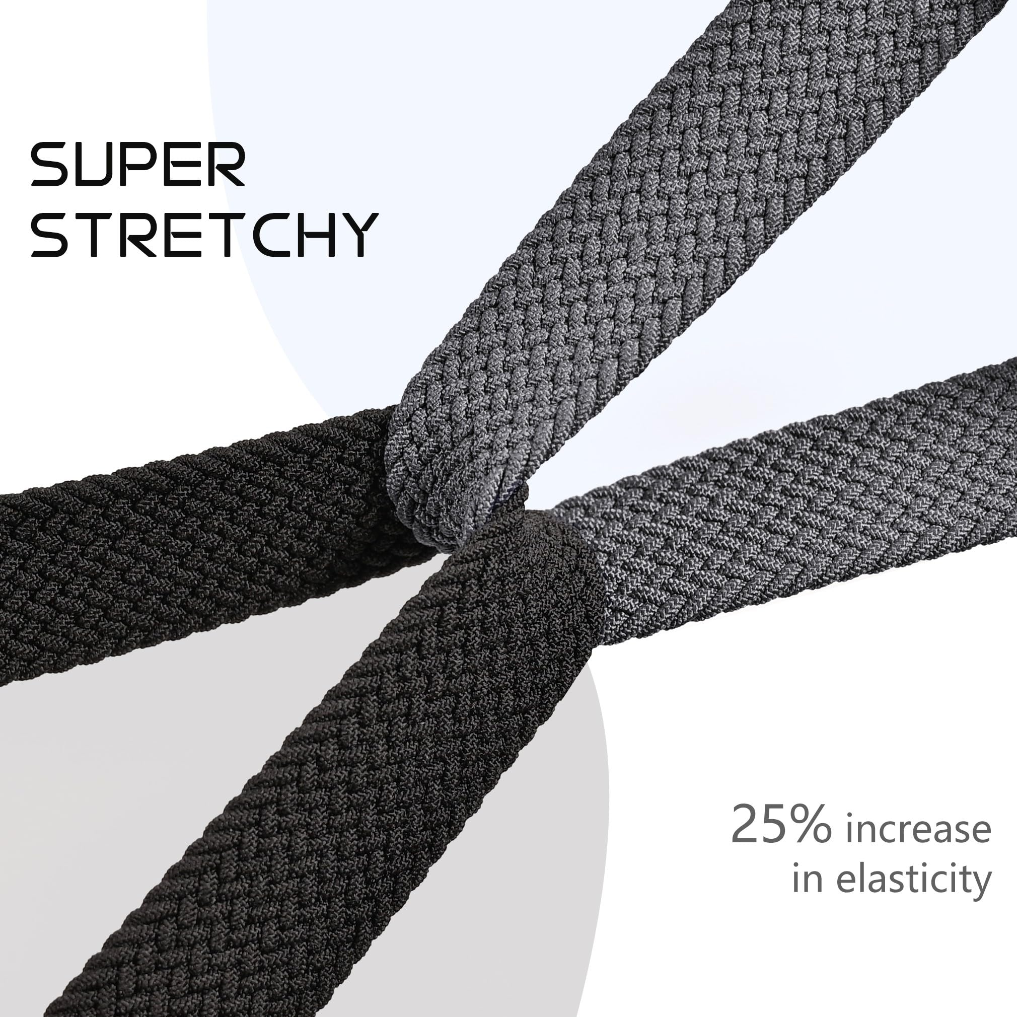 2 Pack Braided Elastic Bands Compatible With Woneligo/Fitpolo Smart Watch Idw13, Loop Soft Nylon Straps For Fitvii H56/Enomir Id